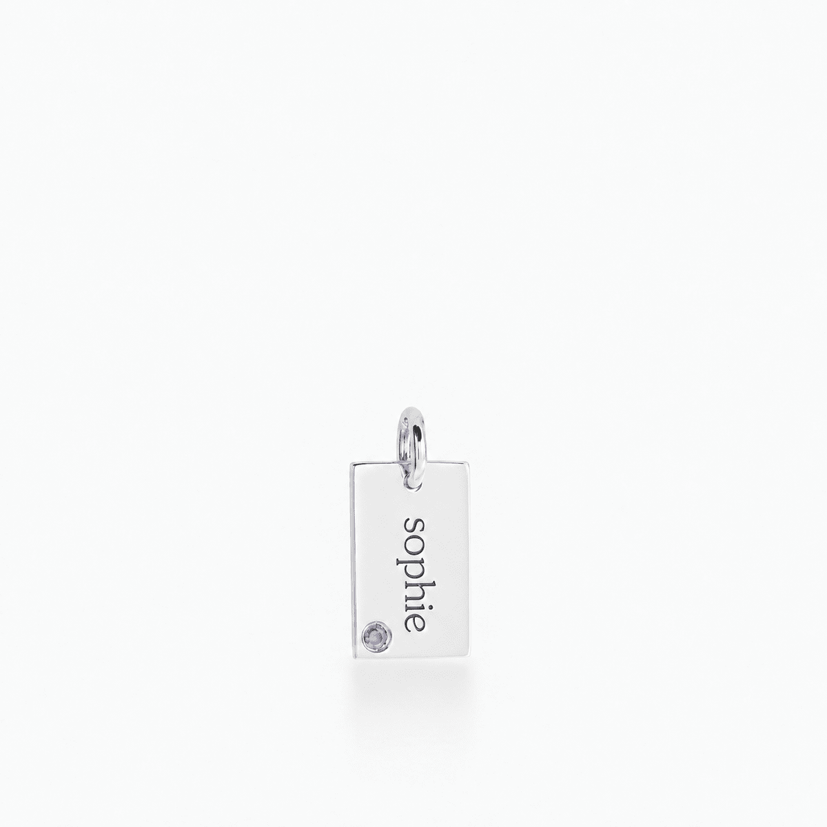 Mini Dog Tag with Birthstone