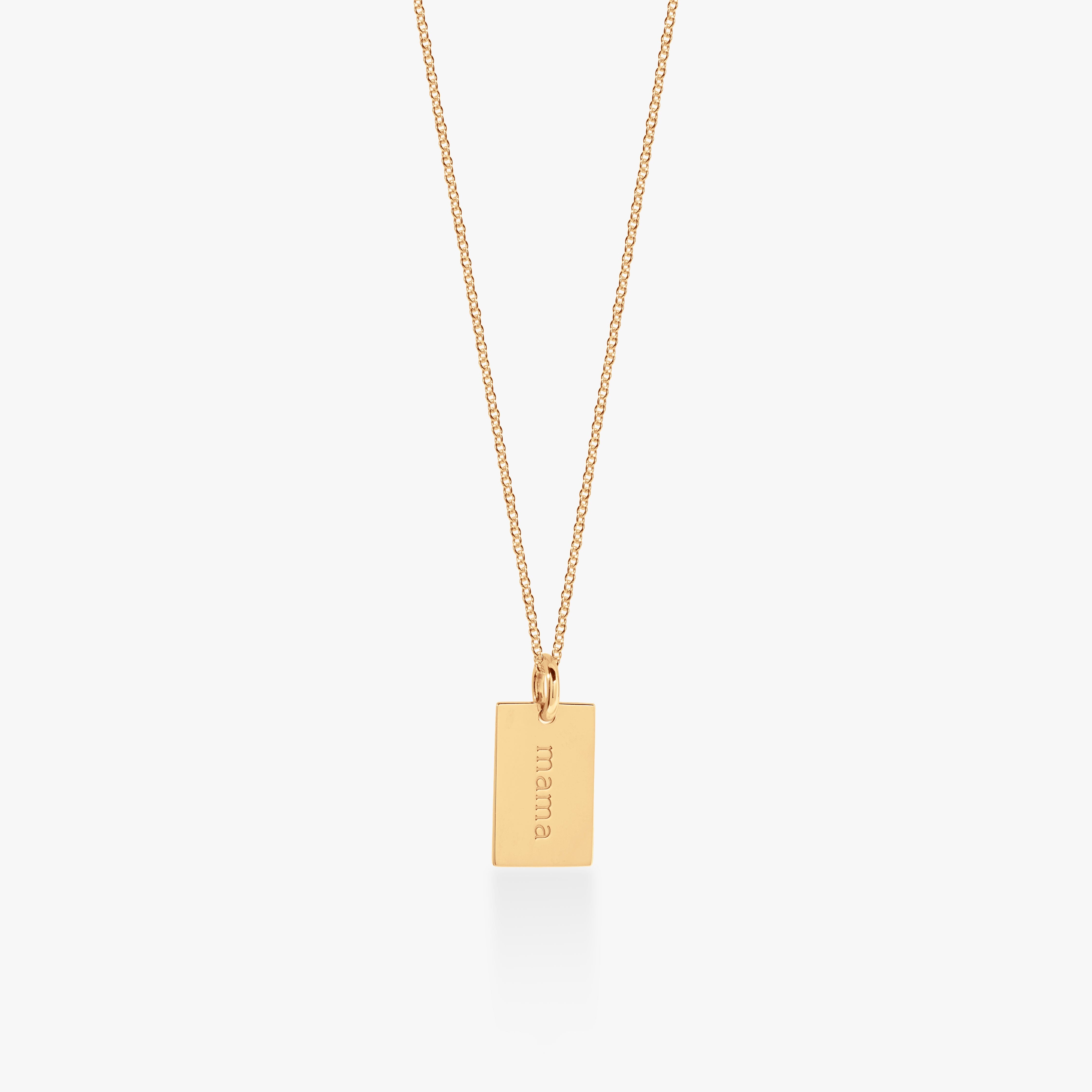 Mama Mini Dog Tag Necklace