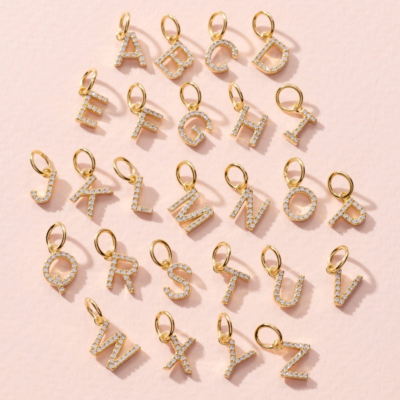 Mini Pavé Initial Charm