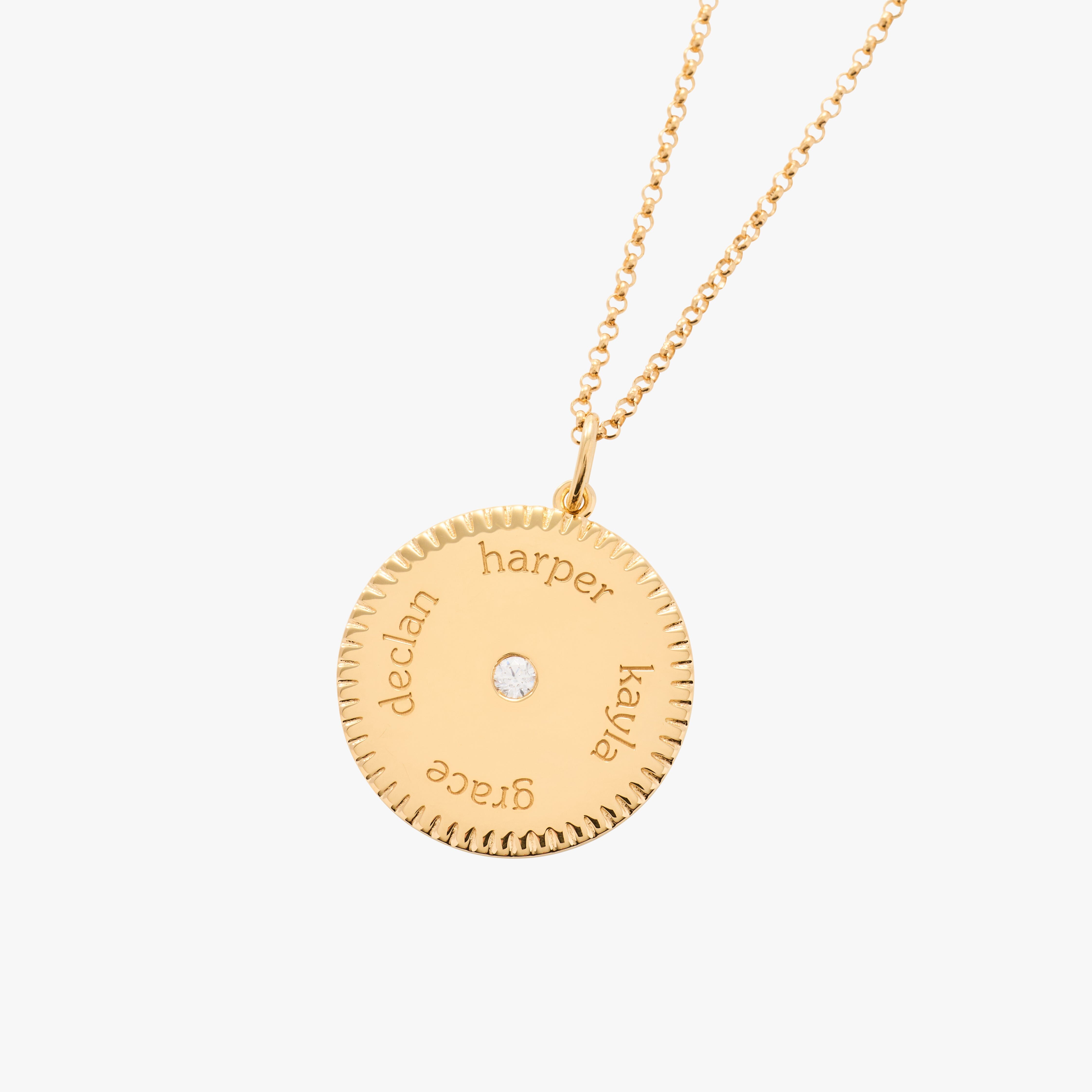 Notched Pendant Necklace