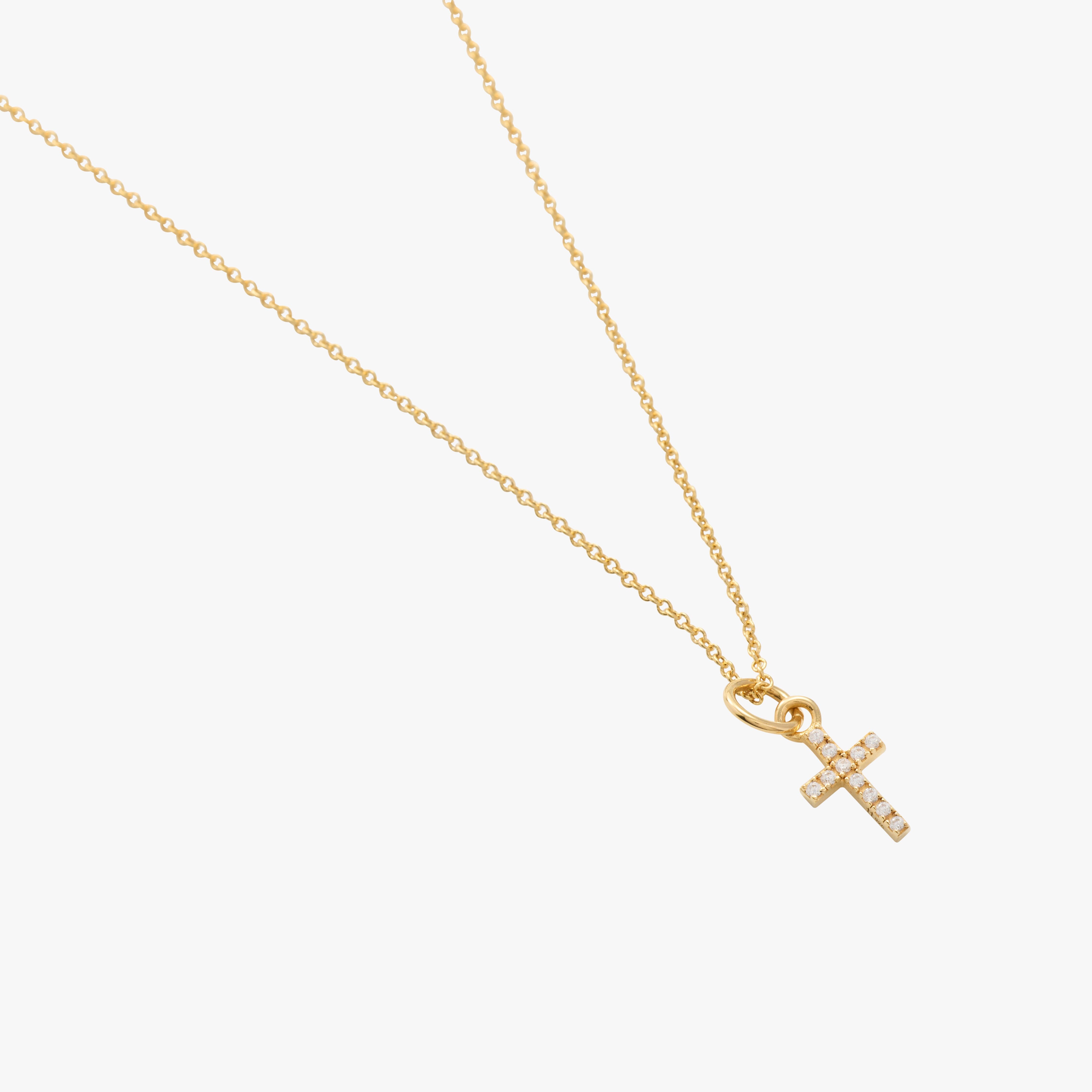 Pavé Cross Necklace