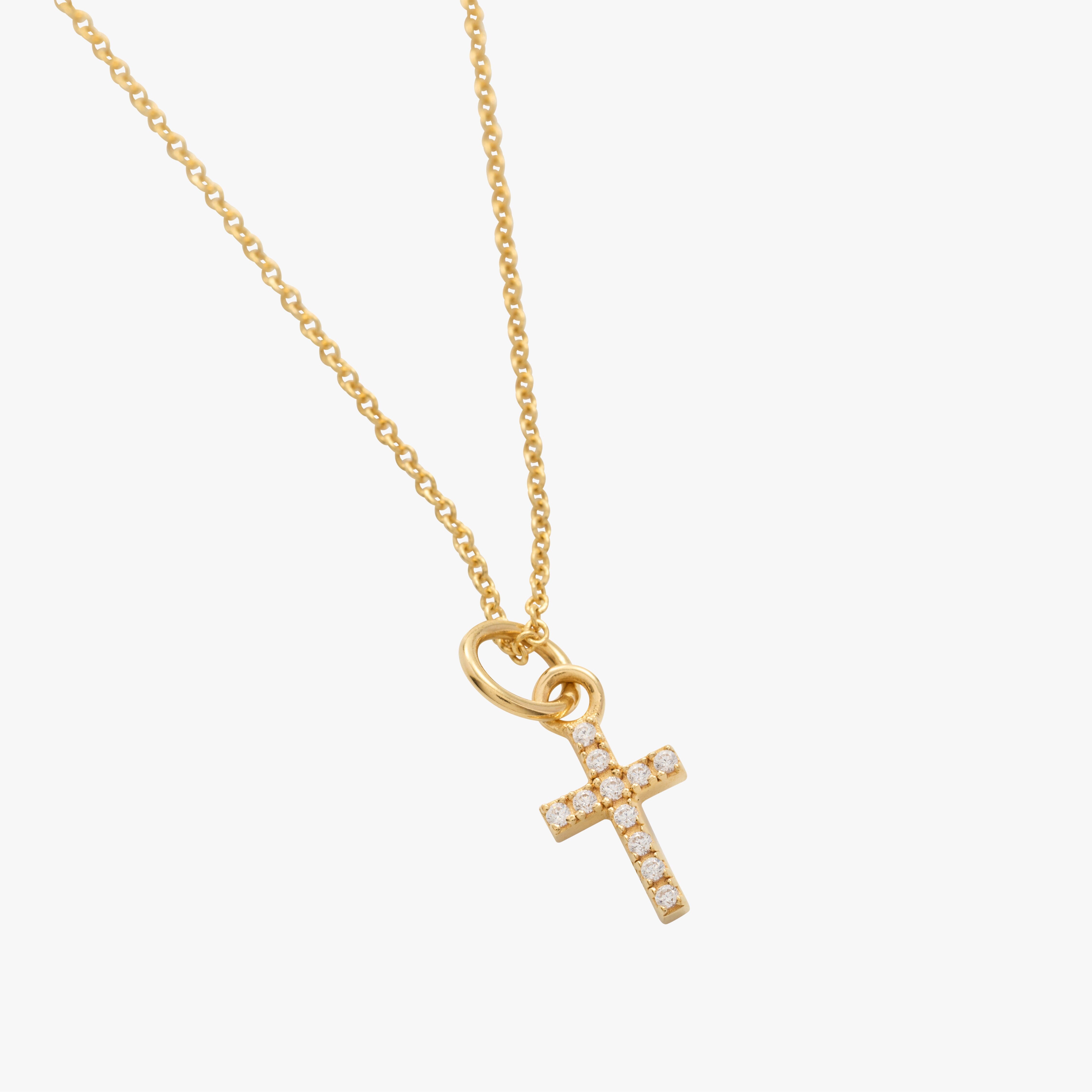 Pavé Cross Necklace
