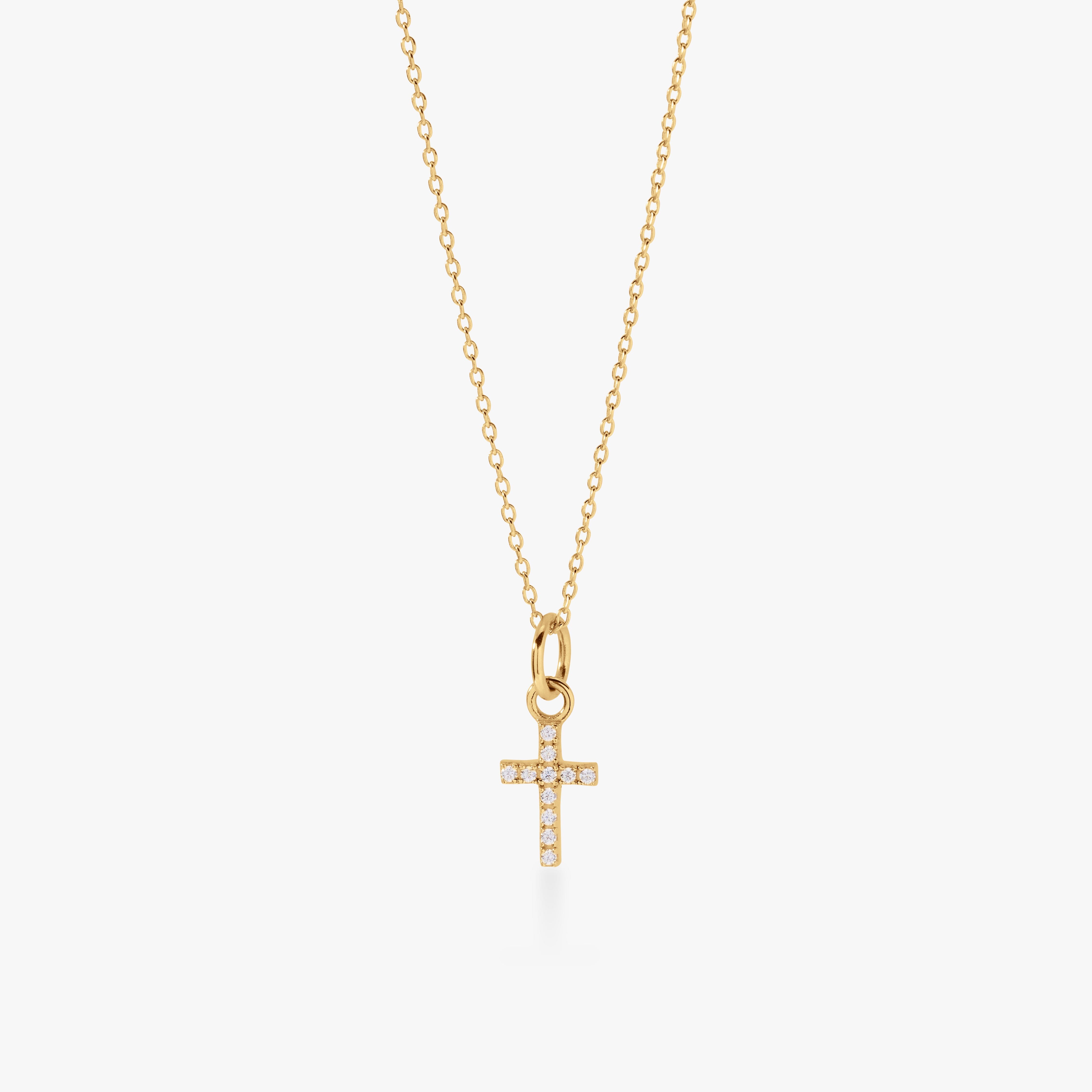 Pavé Cross Necklace