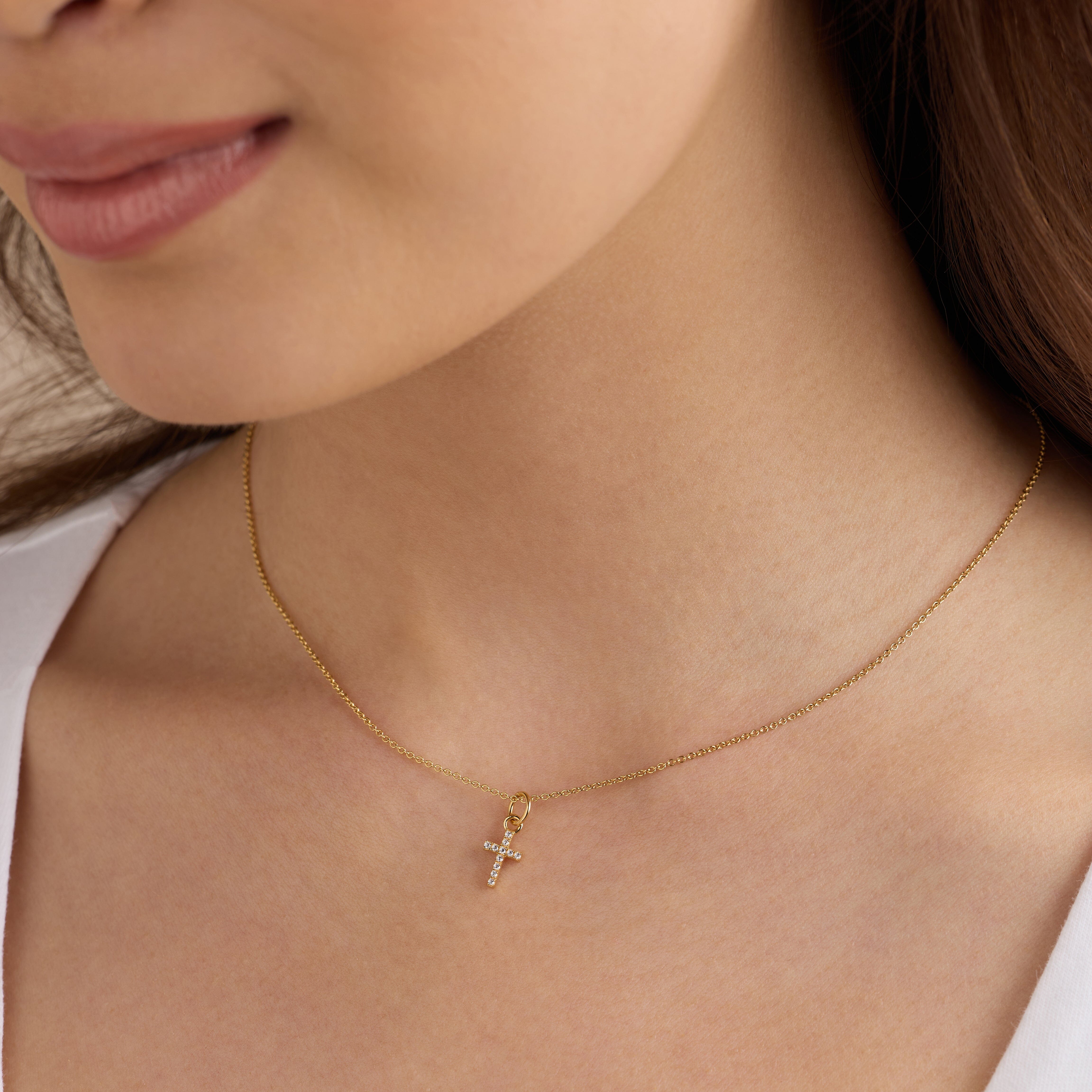 Pavé Cross Necklace