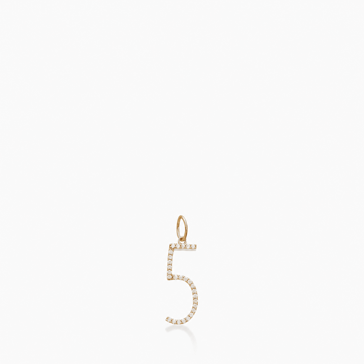 Pavé Elongated Number Charm