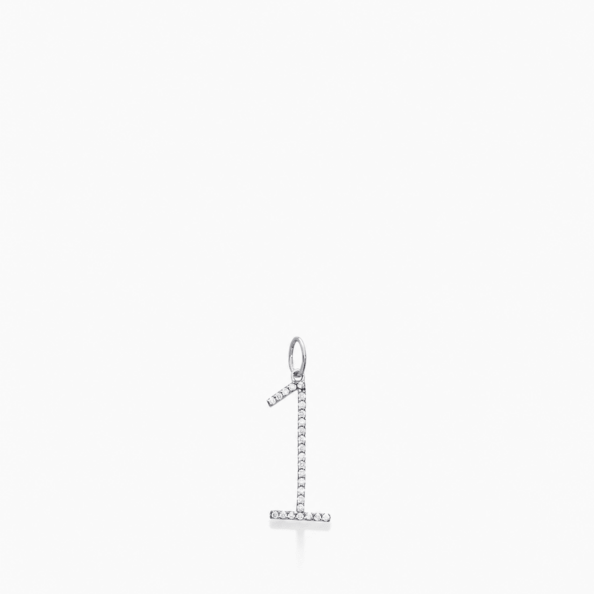 Pavé Elongated Number Charm