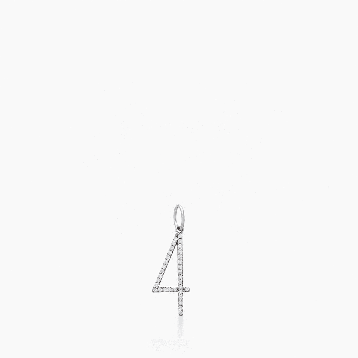 Pavé Elongated Number Charm