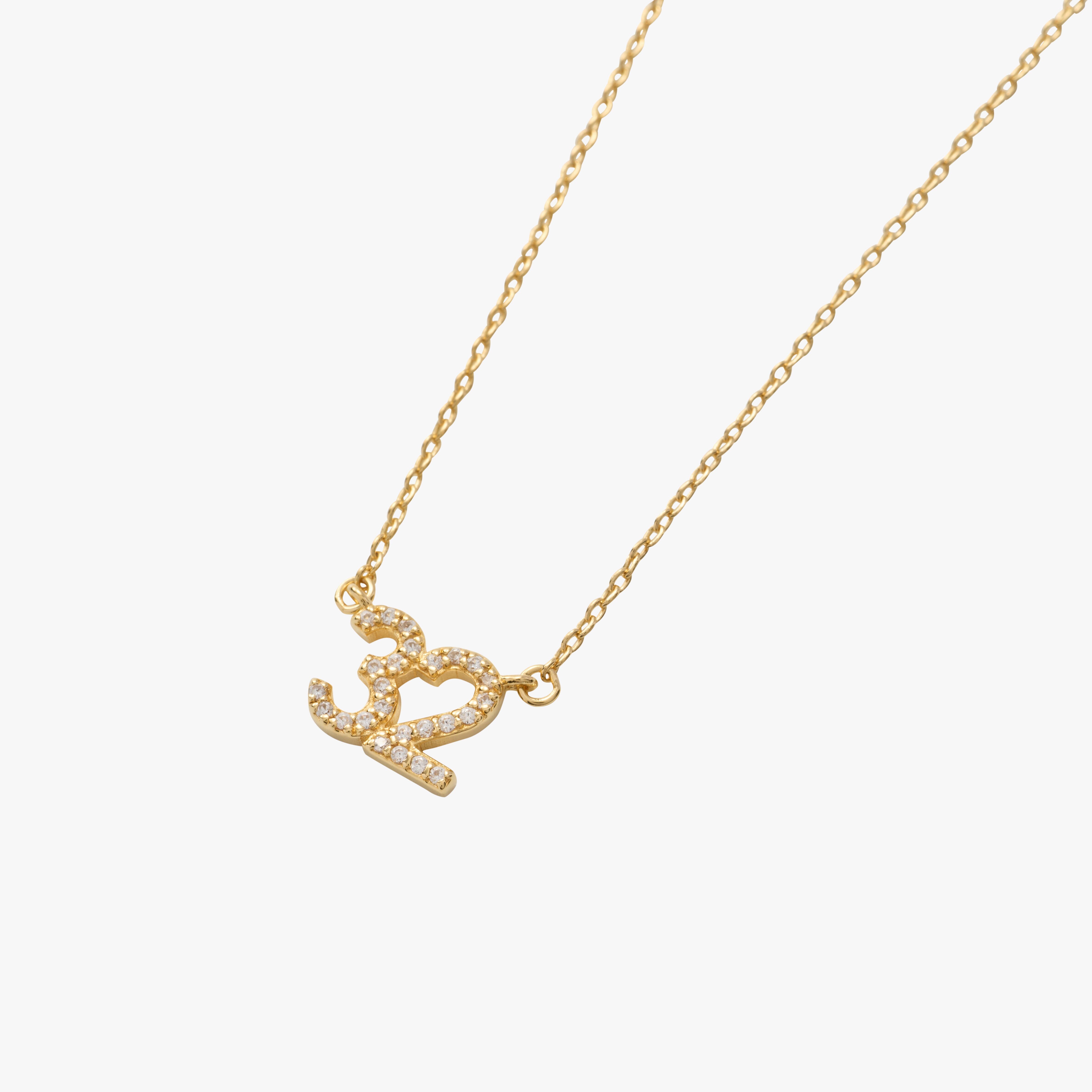 Pavé Number Necklace
