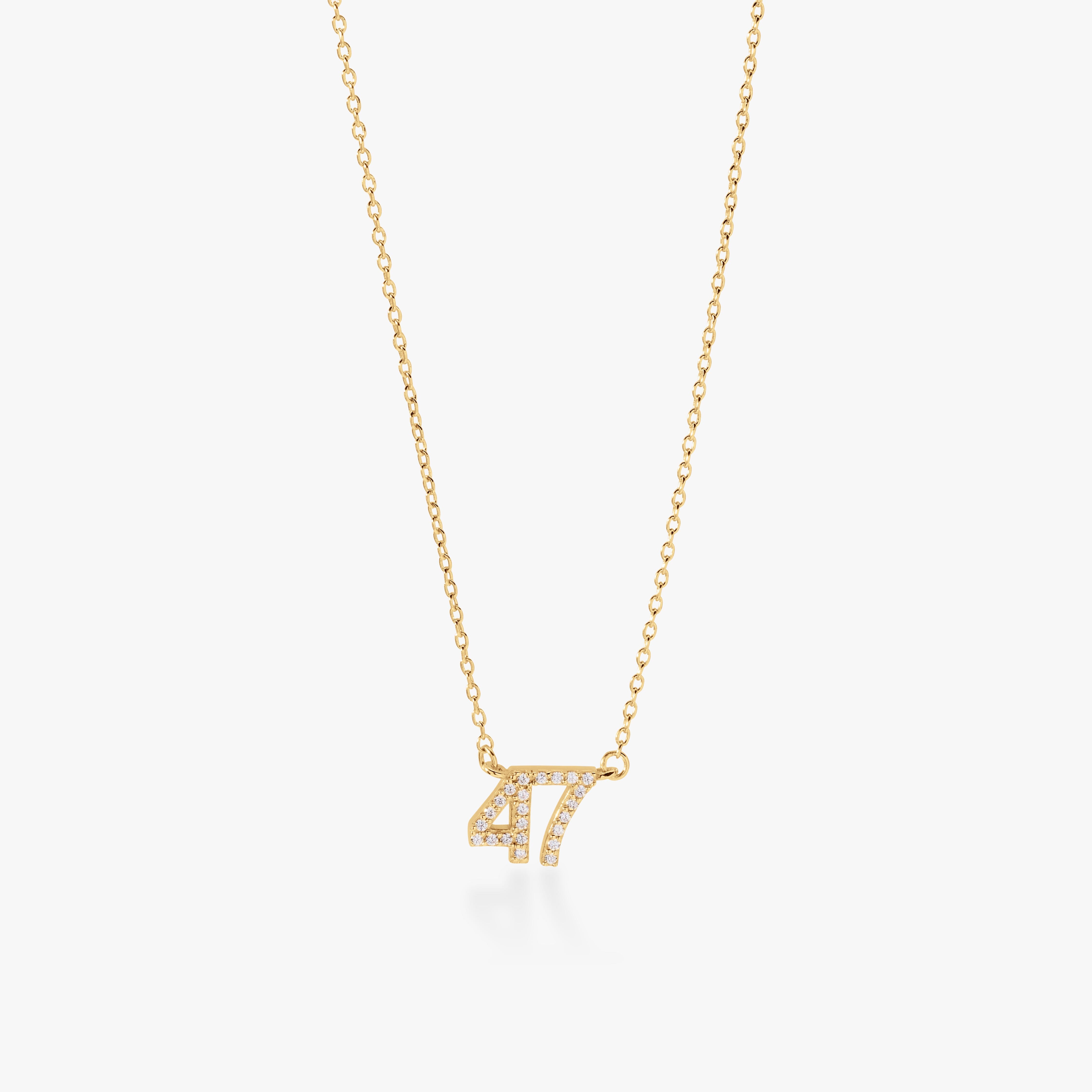 Pavé Number Necklace