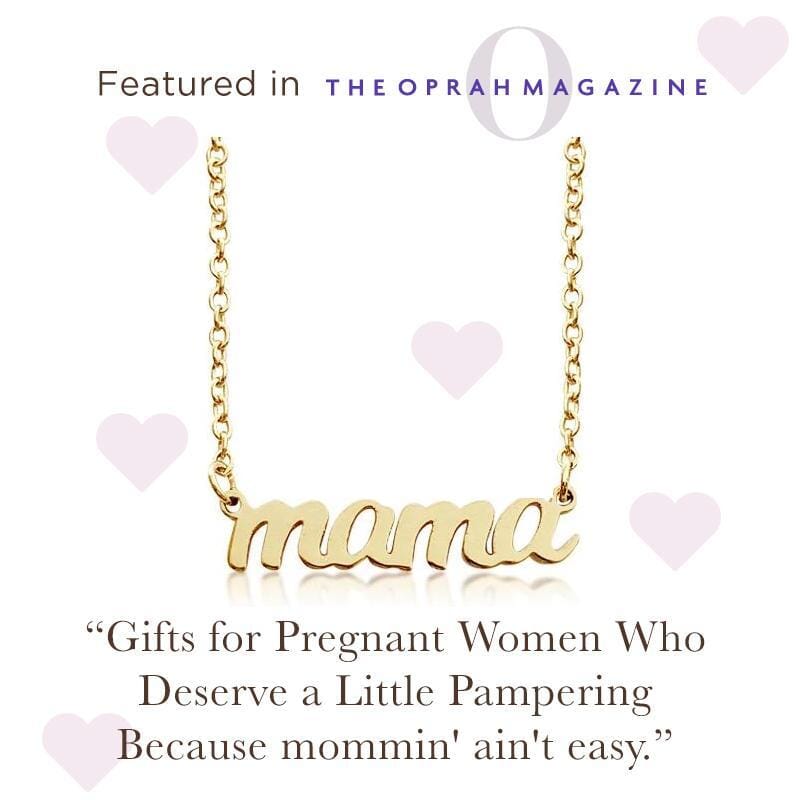 Script Mama Nameplate Necklace