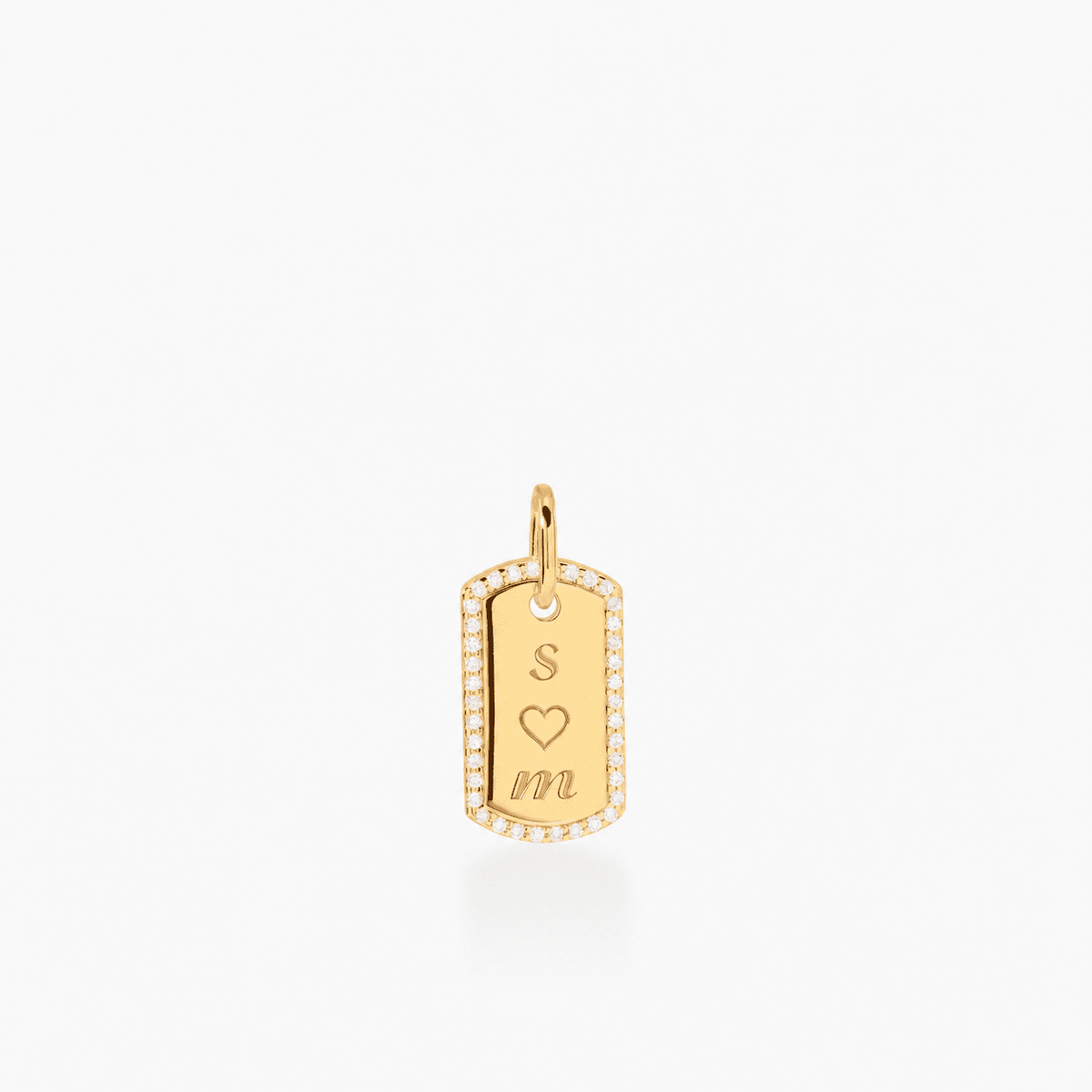 Pavé Small Dog Tag