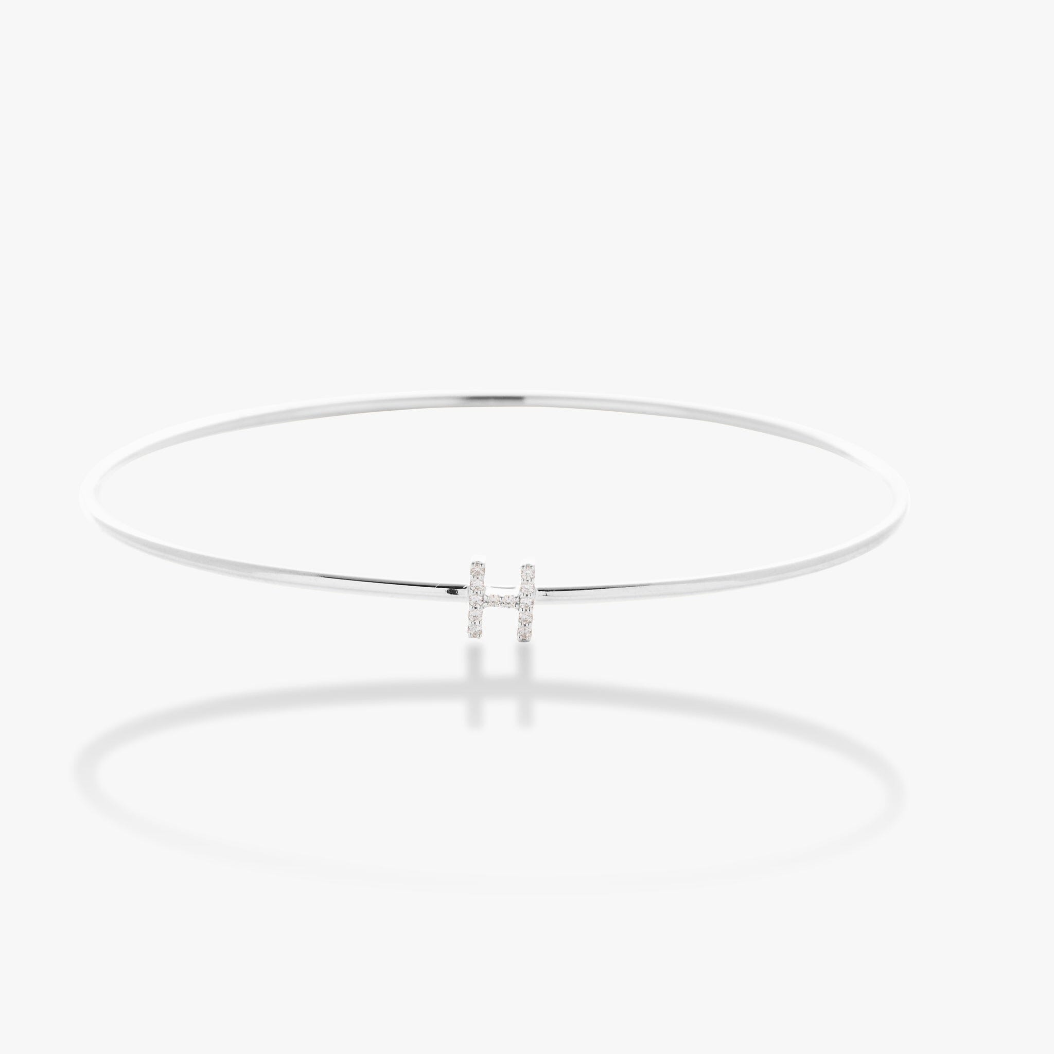 Pavé Initial Bangle