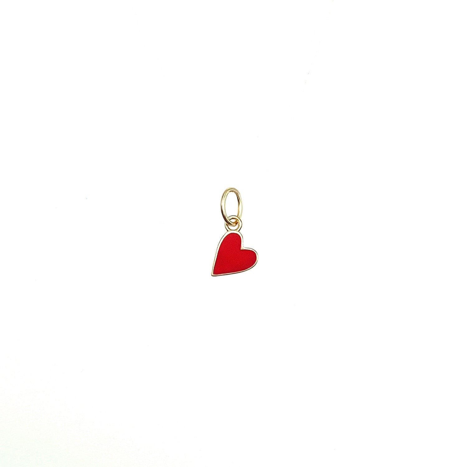 Solid Enamel Heart Charm
