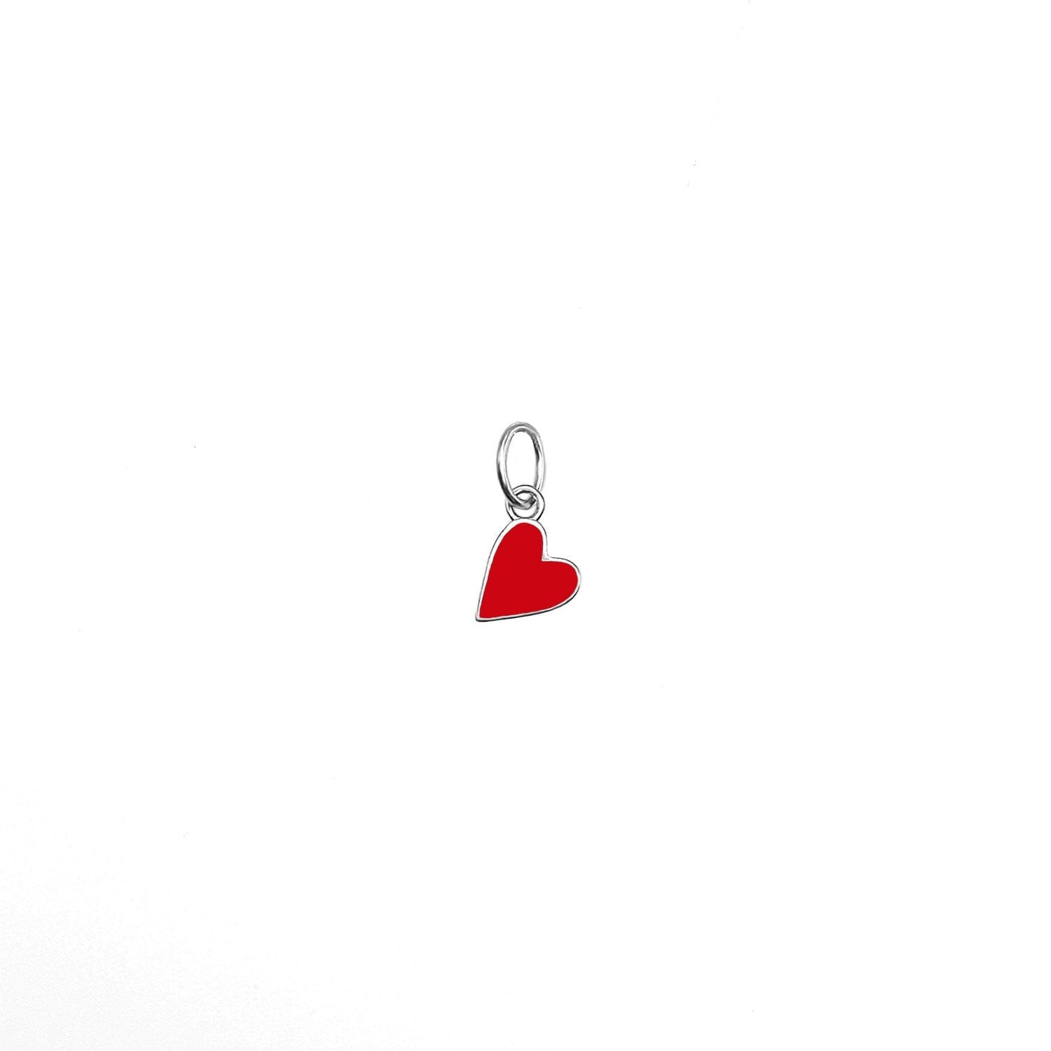 Solid Enamel Heart Charm