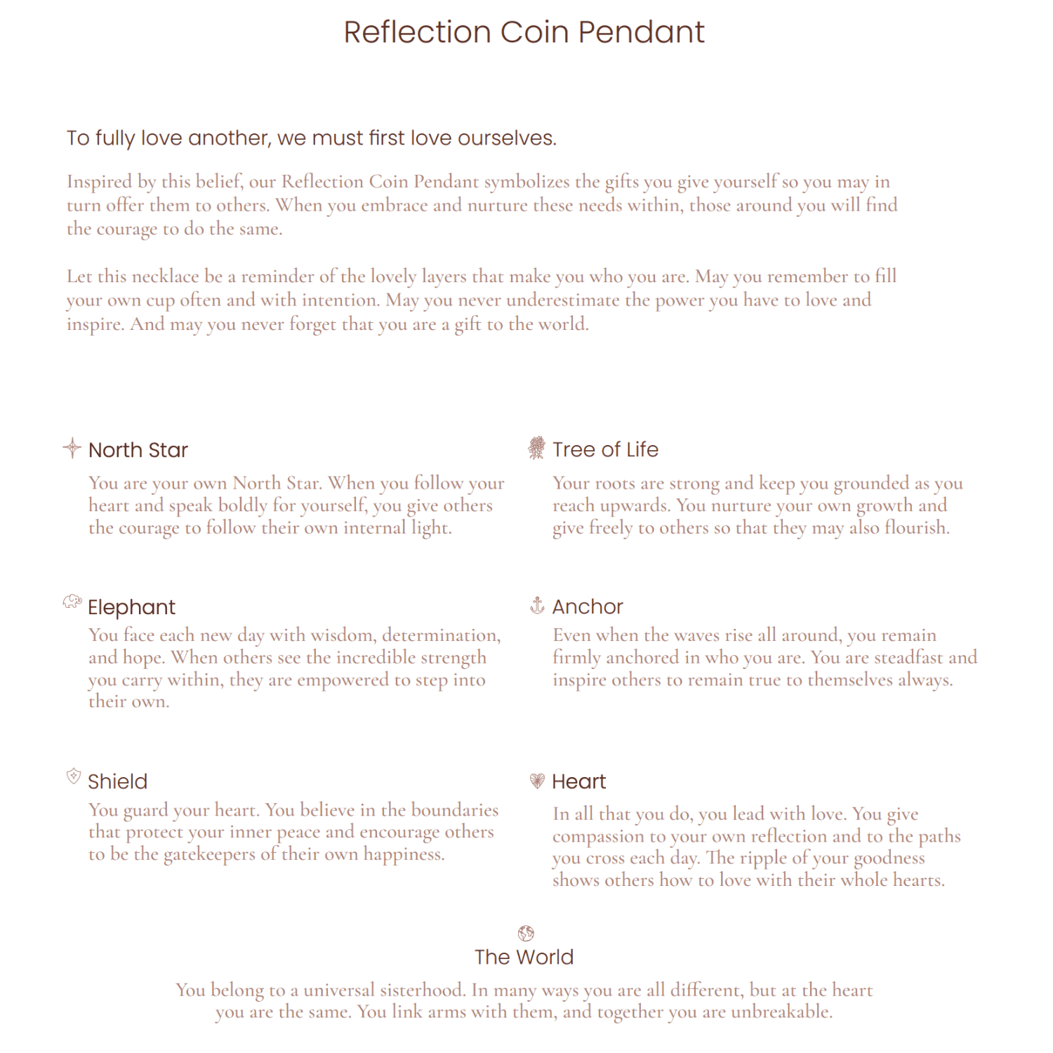 Reflection Coin Pendant Necklace