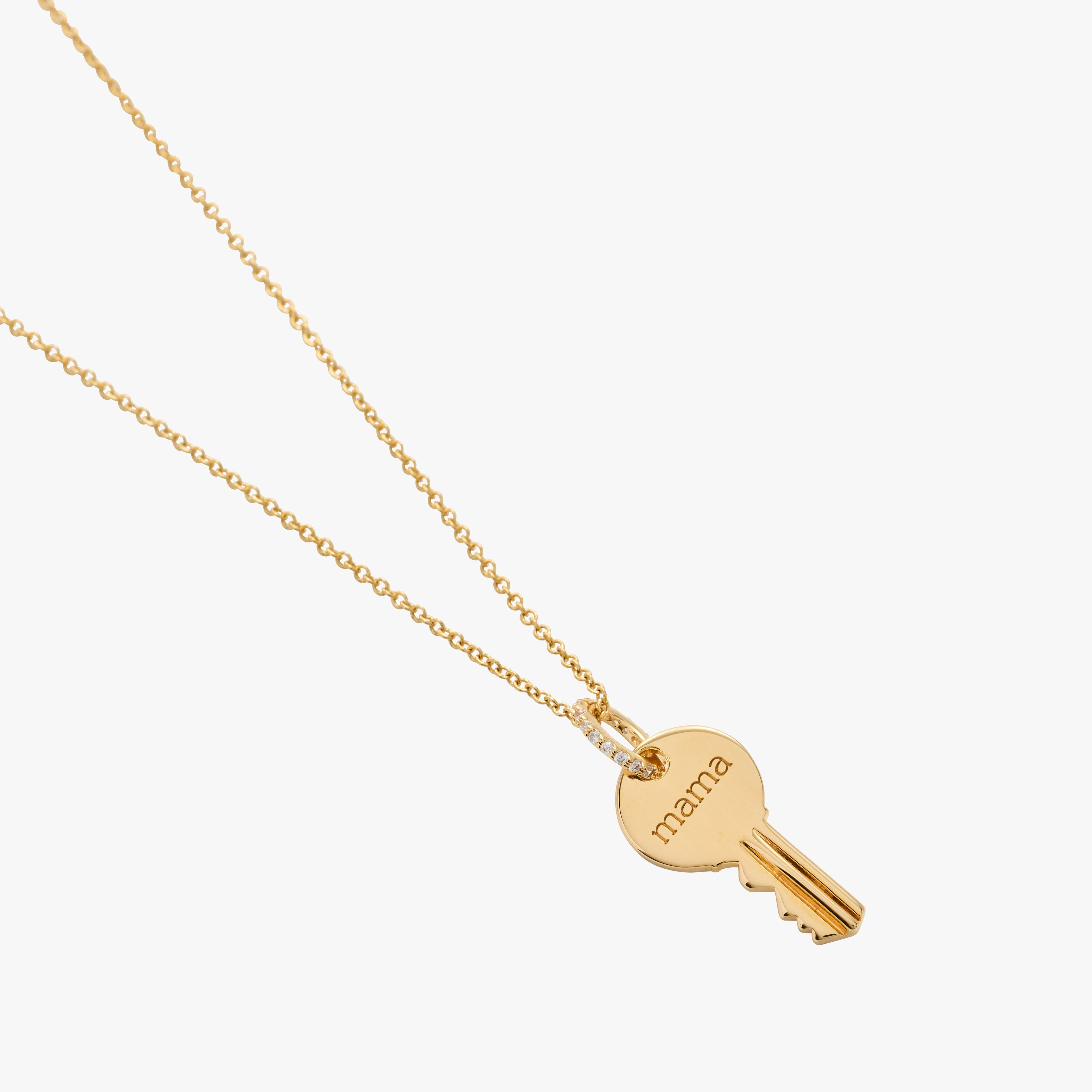 Round 'Mama' Key Necklace