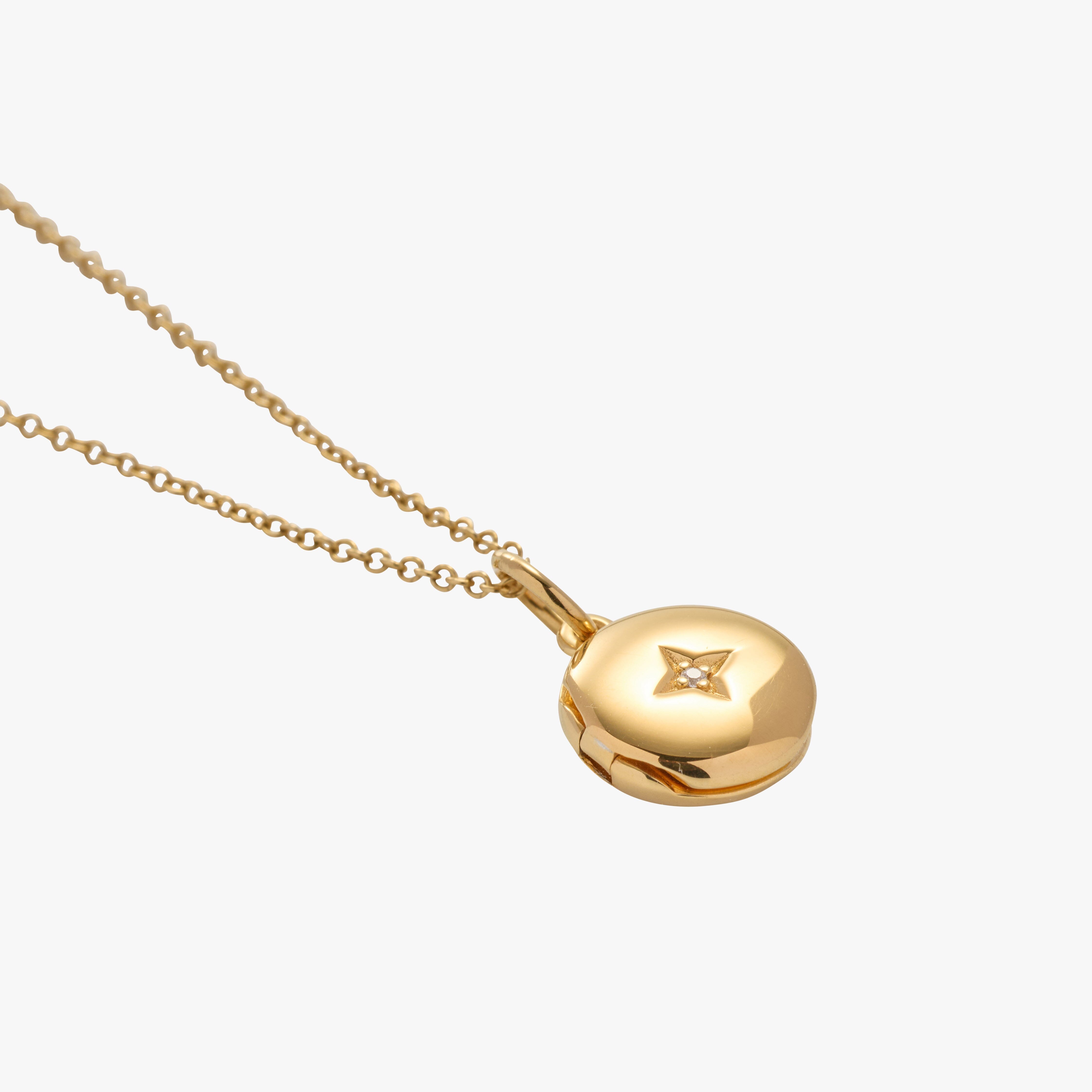 Round Mini Locket Necklace