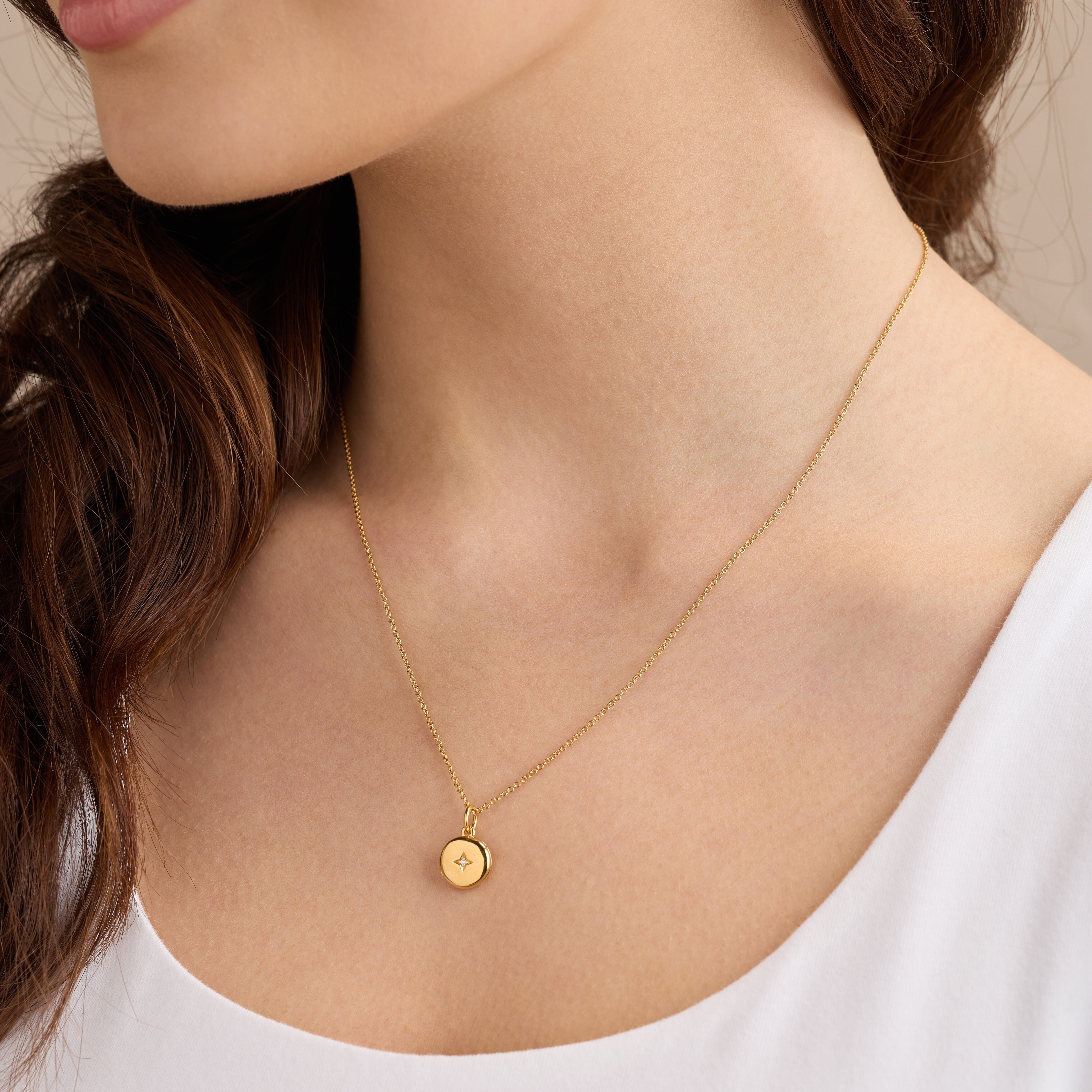 Round Mini Locket Necklace