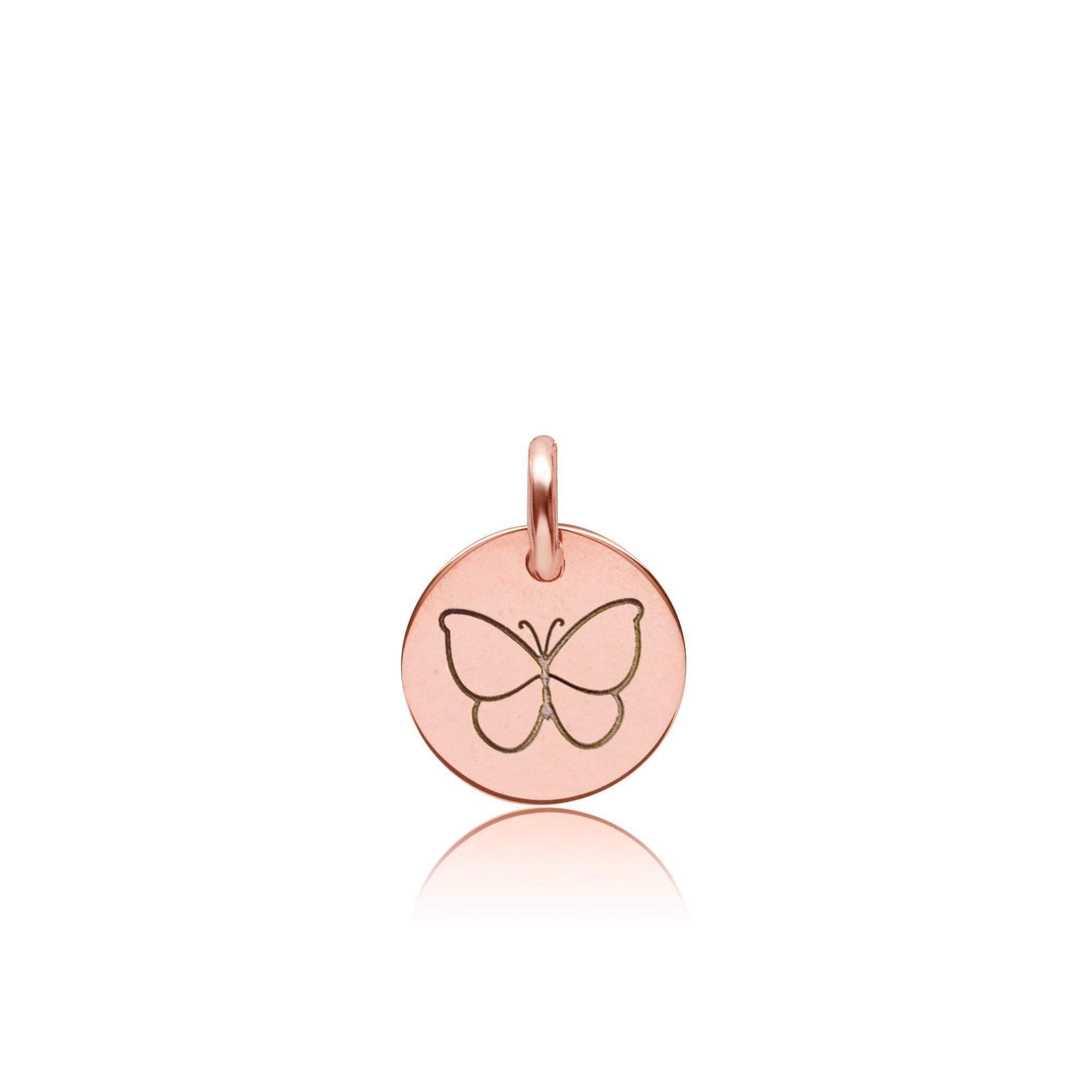 Engravable Butterfly Circle Tag