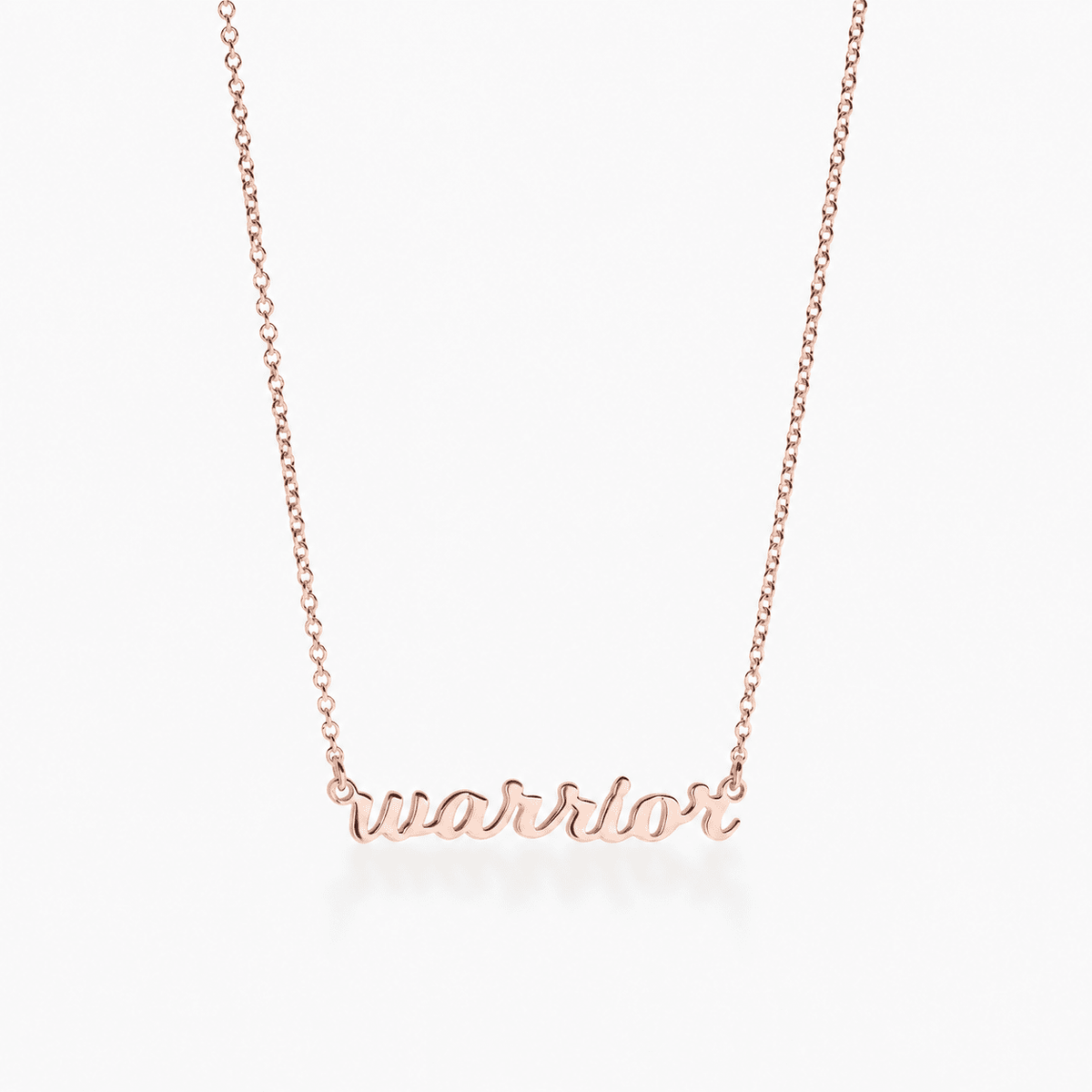 Script Warrior Nameplate Necklace