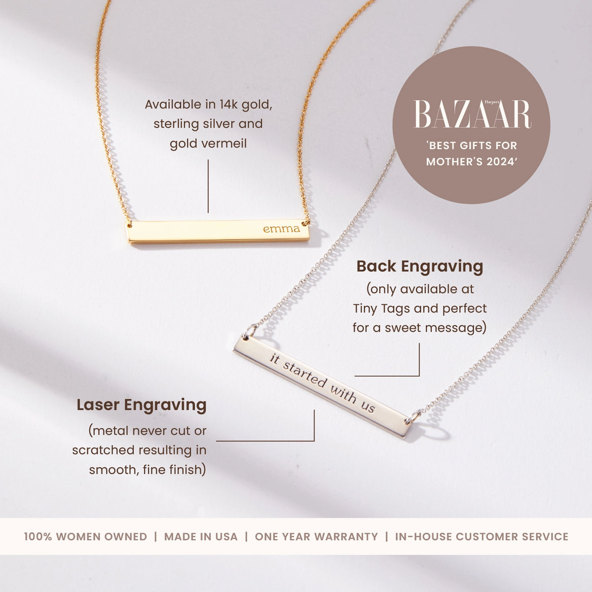 Cute bar necklaces on sale