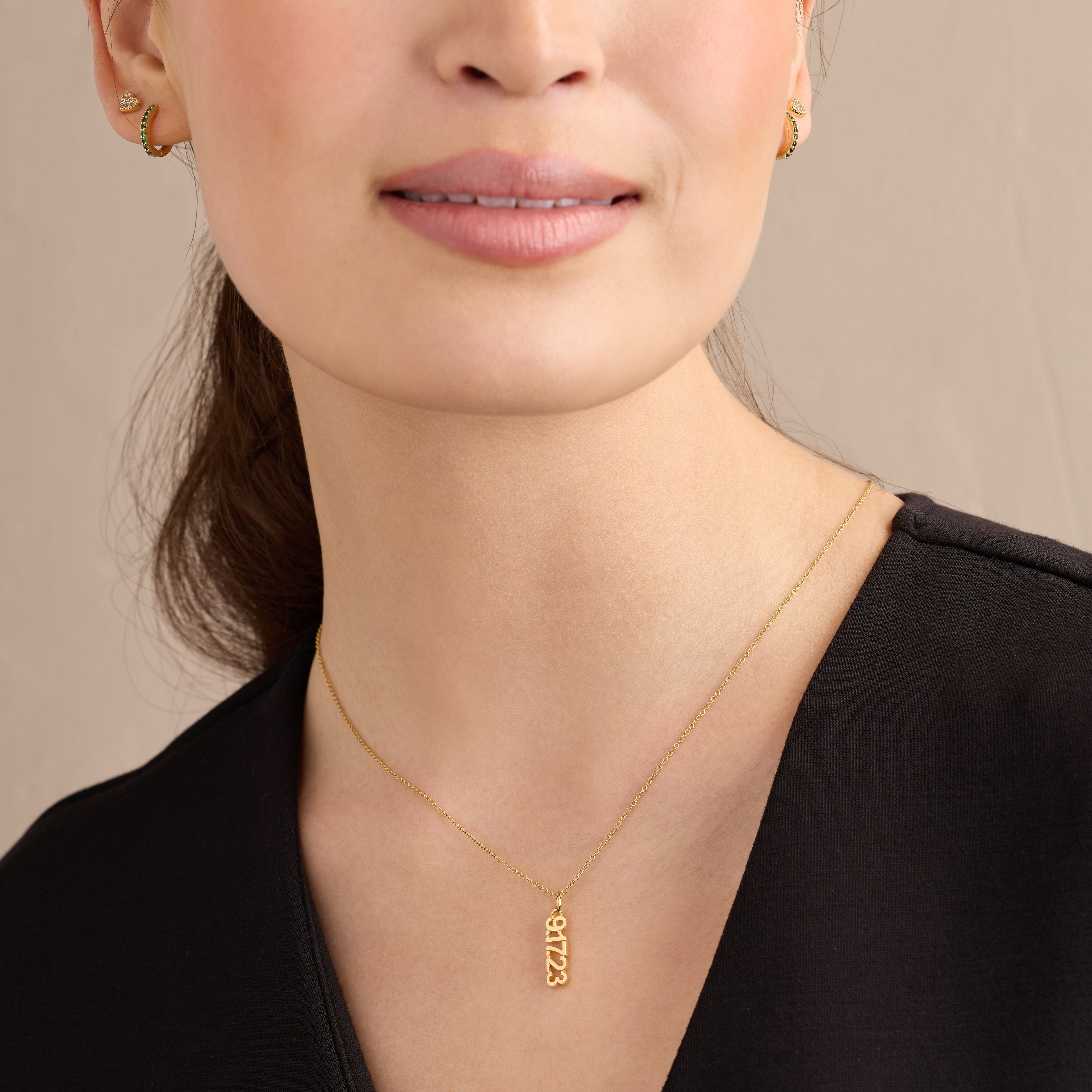 Vertical Date Necklace