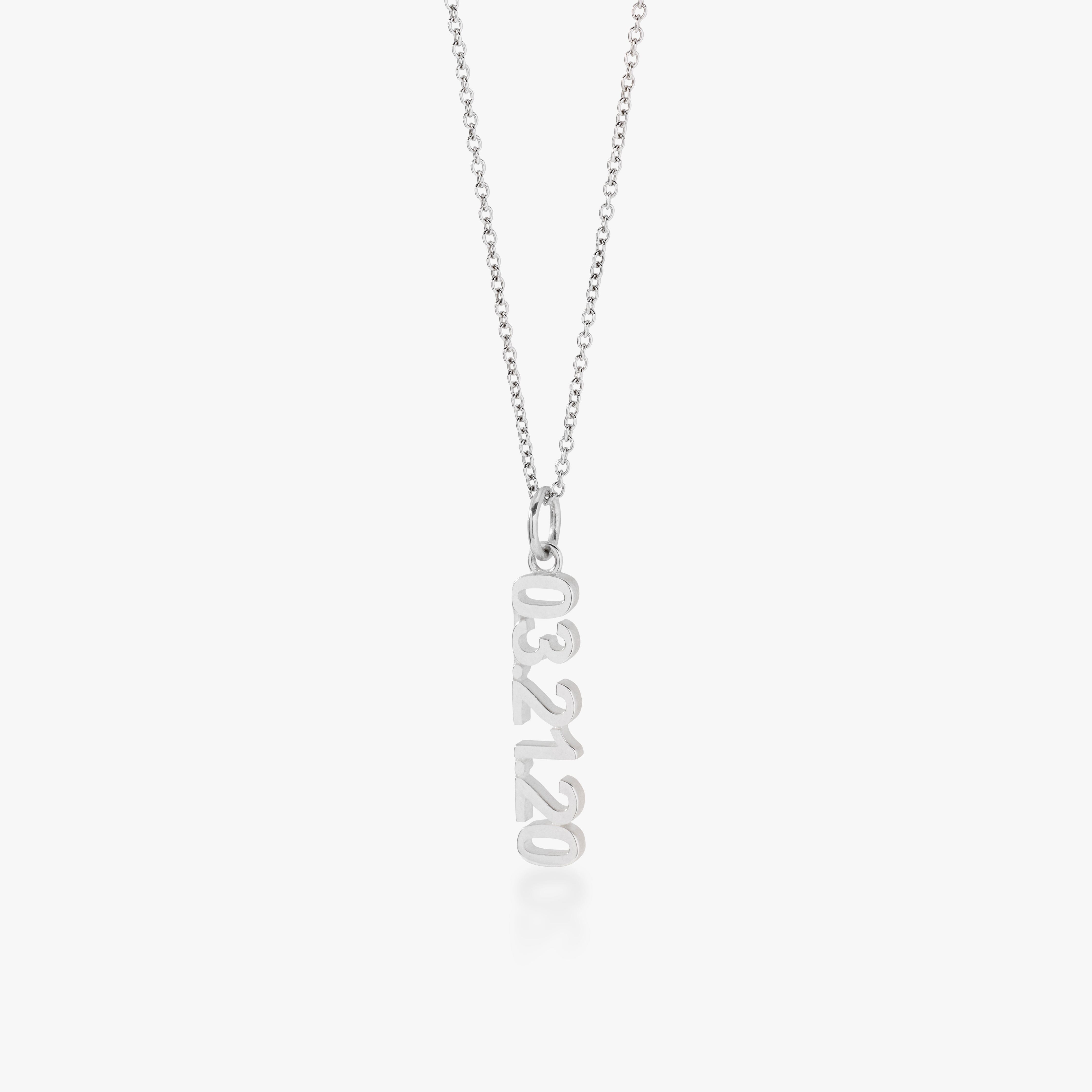 Vertical Date Necklace