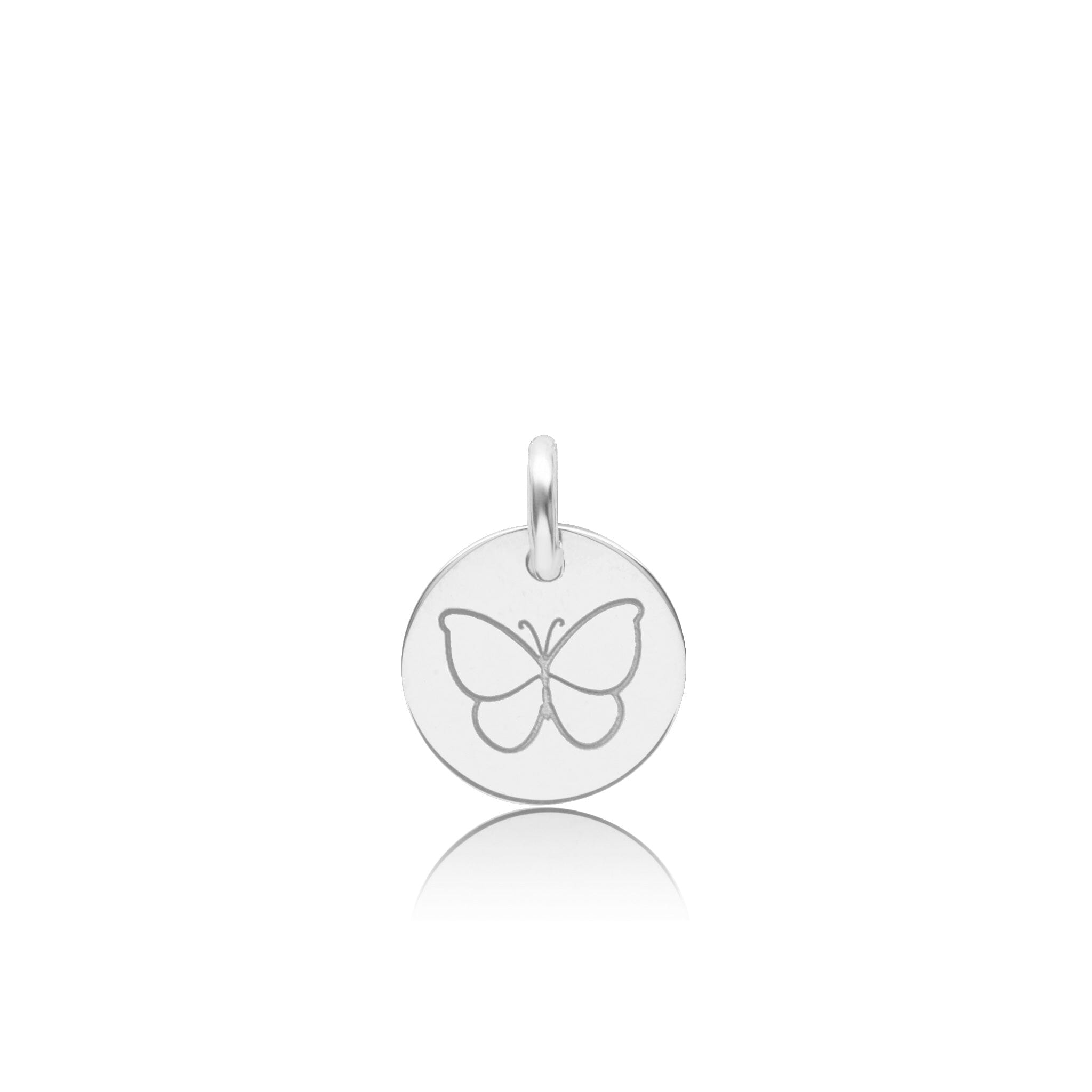 Engravable Butterfly Circle Tag