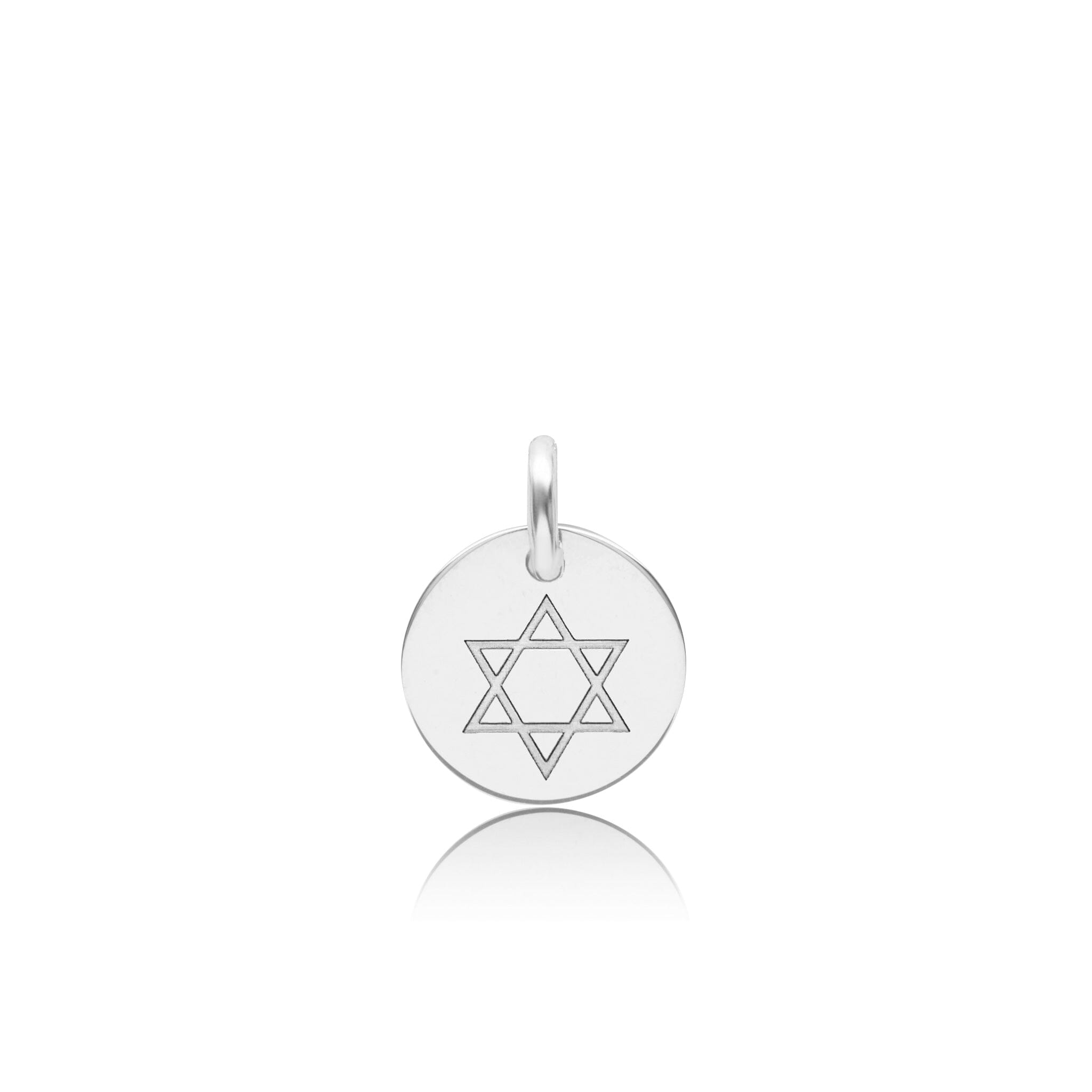 Engravable Star of David Circle Tag