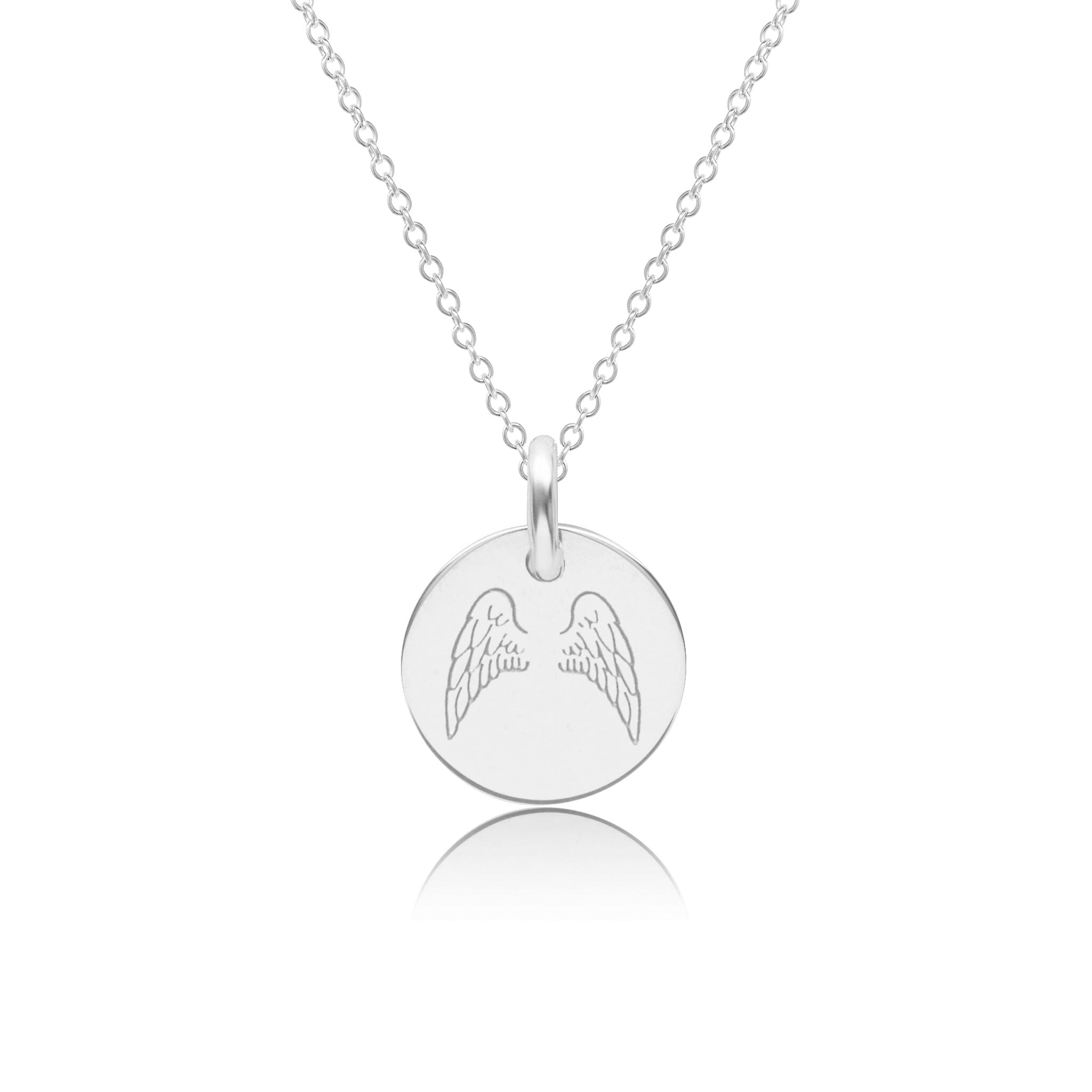 Engravable Angel Wings Necklace
