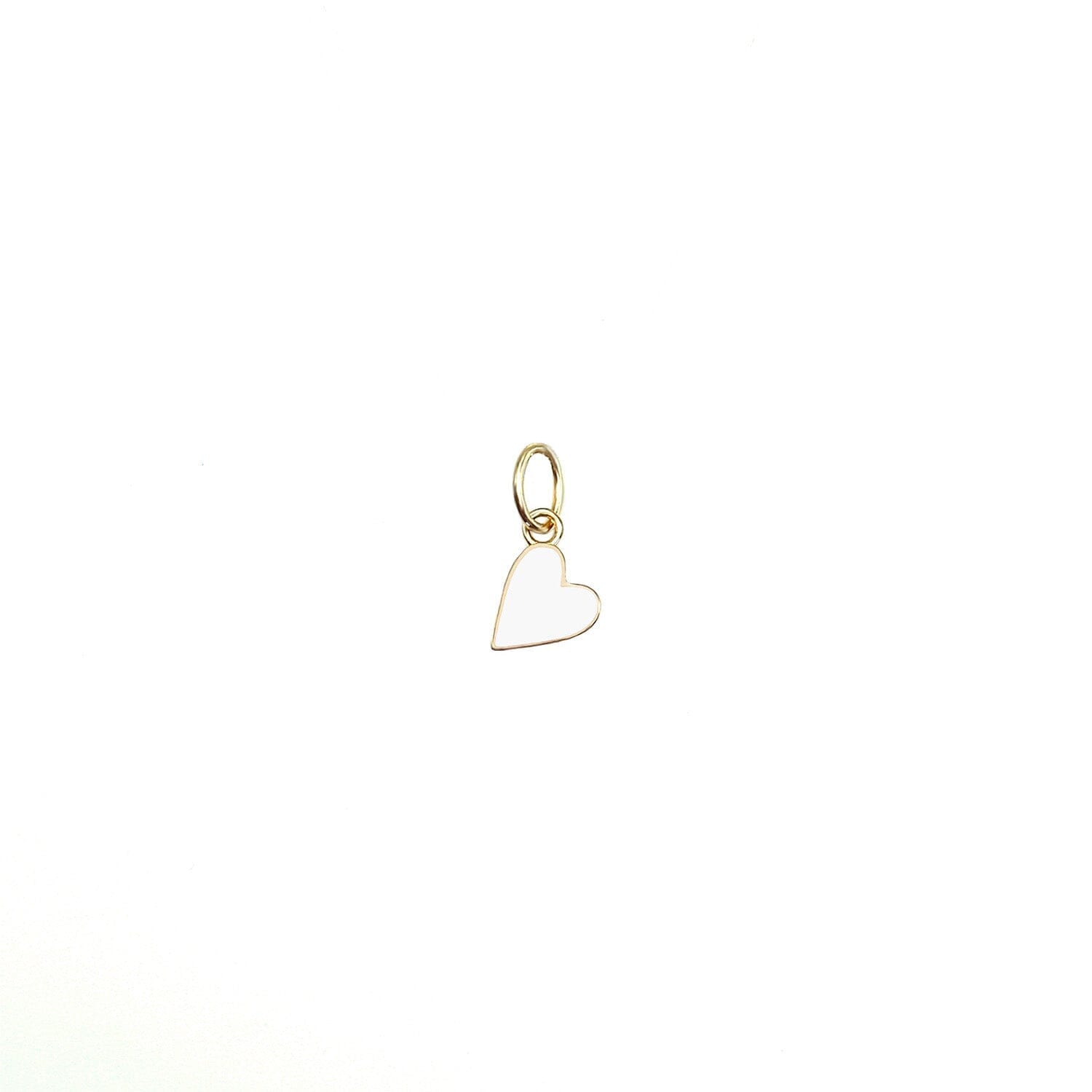 Solid Enamel Heart Charm