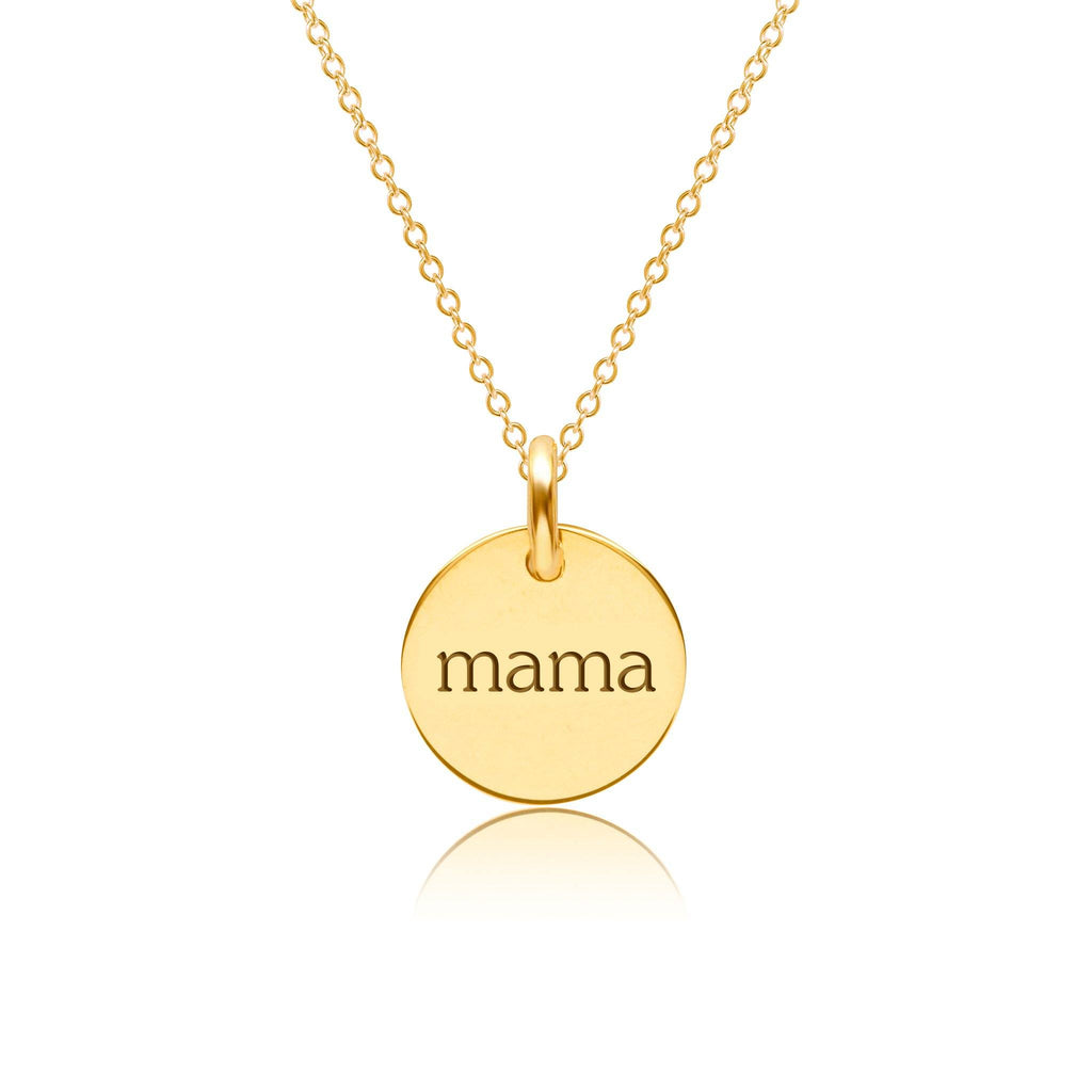 Gold Circle Mama Necklace