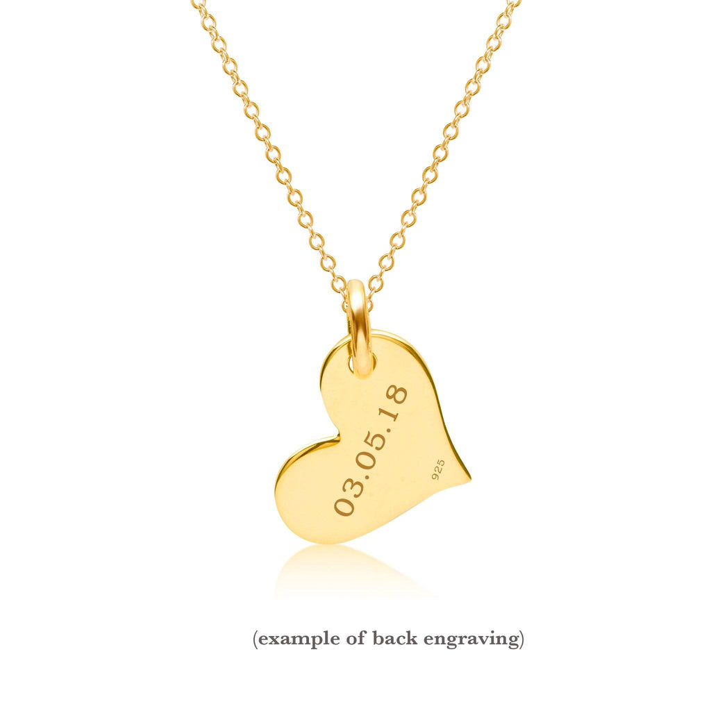 Gold Heart Necklace - 2 Hearts