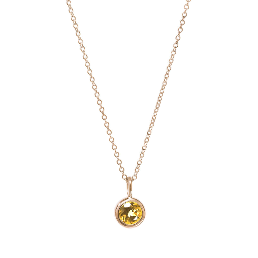 14k Gold Birthstone Charm Necklaces