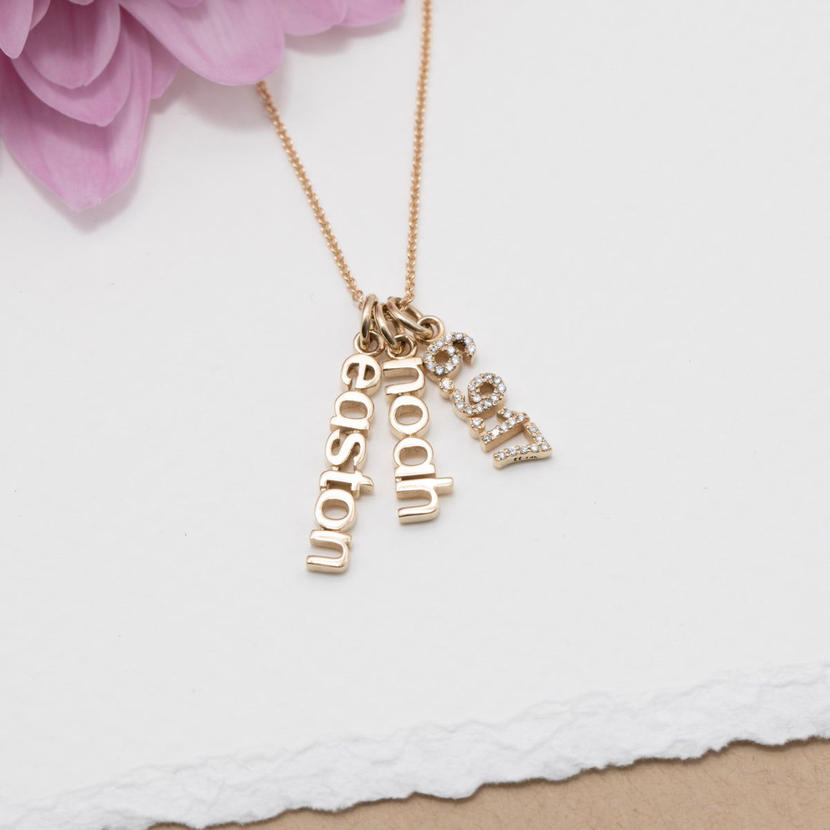 Gold Charm LV Necklace – Simply Caii