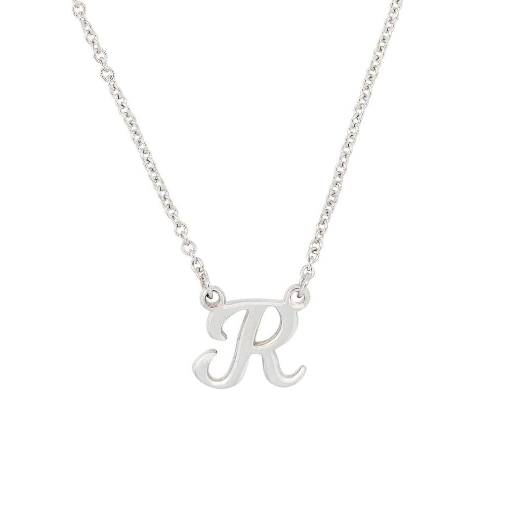 Script Initial Nameplate Necklace