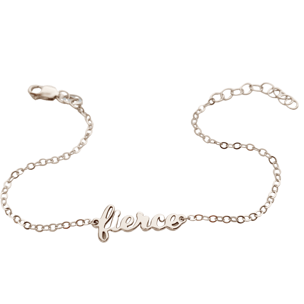 Script 'fierce' Nameplate Bracelet