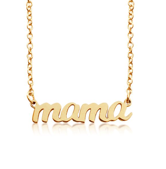 The Perfect Bundle with 14k Gold 'mama' Nameplate Necklace