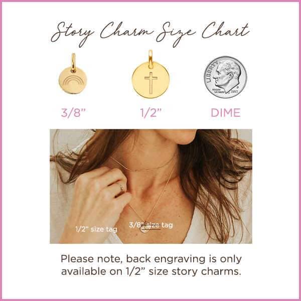 Gold Engravable Breast Cancer Ribbon Necklace Tiny Tags Tiny Tags