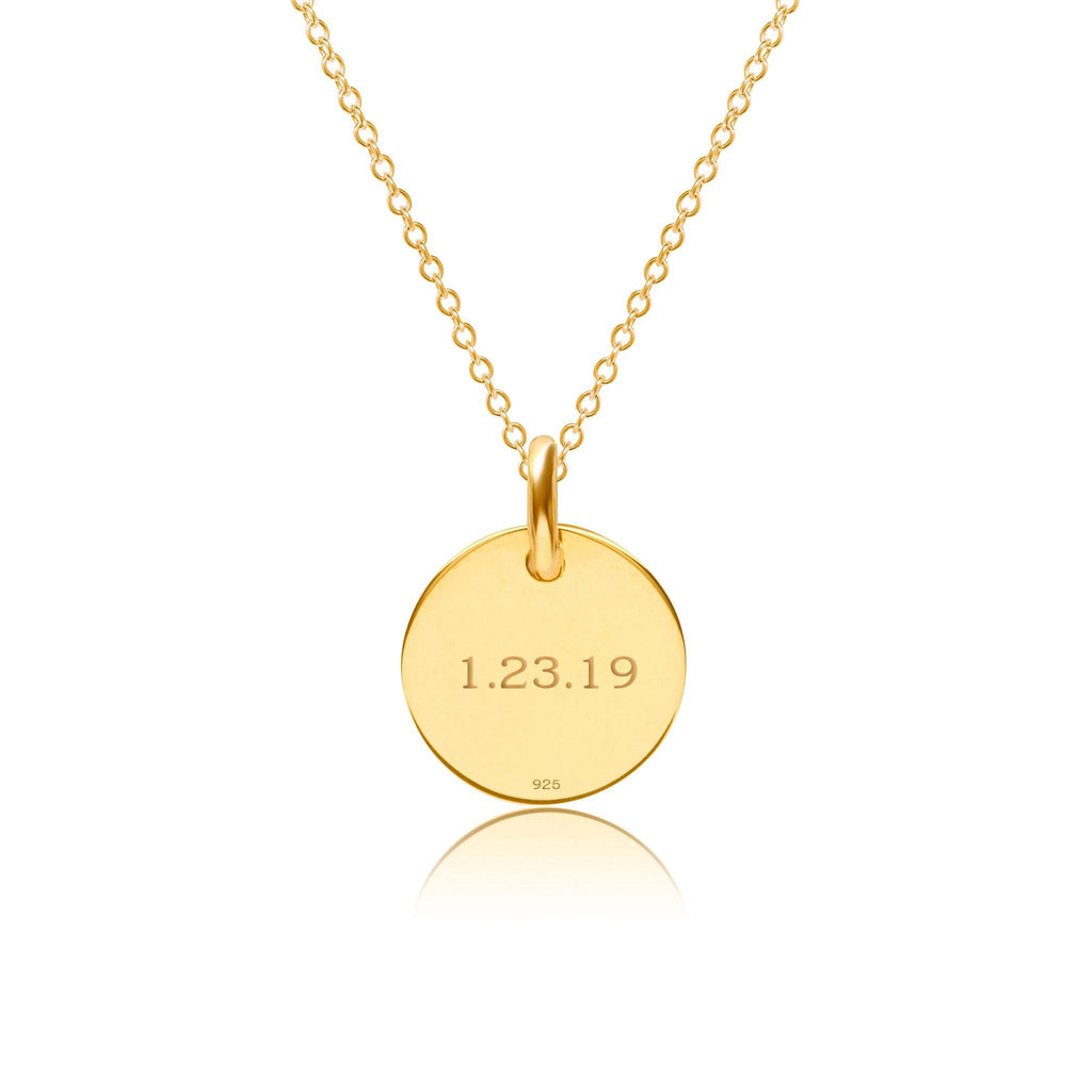 Gold Engravable Adoption Necklace