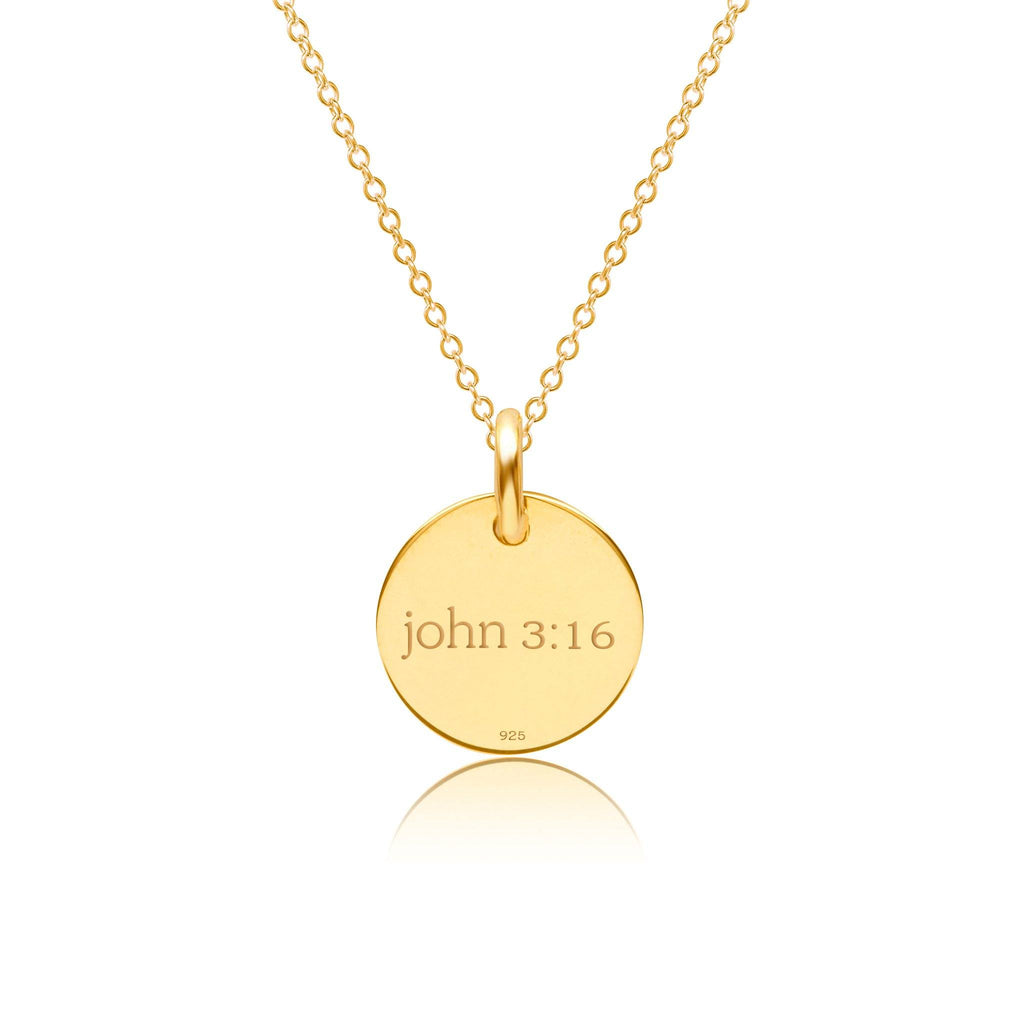 Gold Engravable Cross Necklace