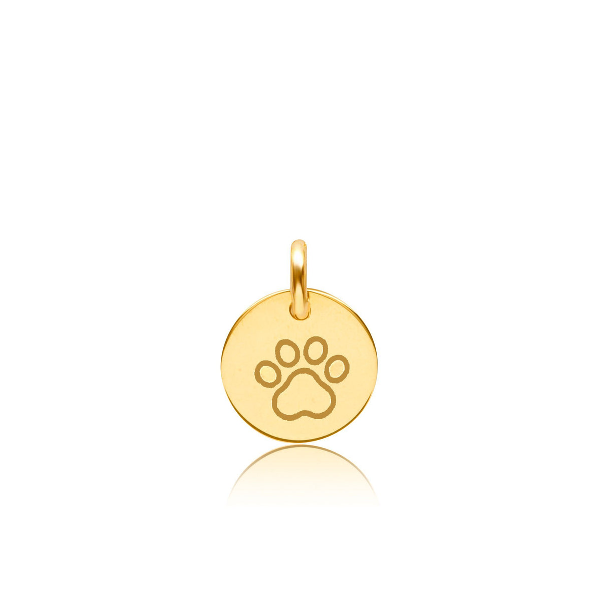 Gold paw print charm on sale