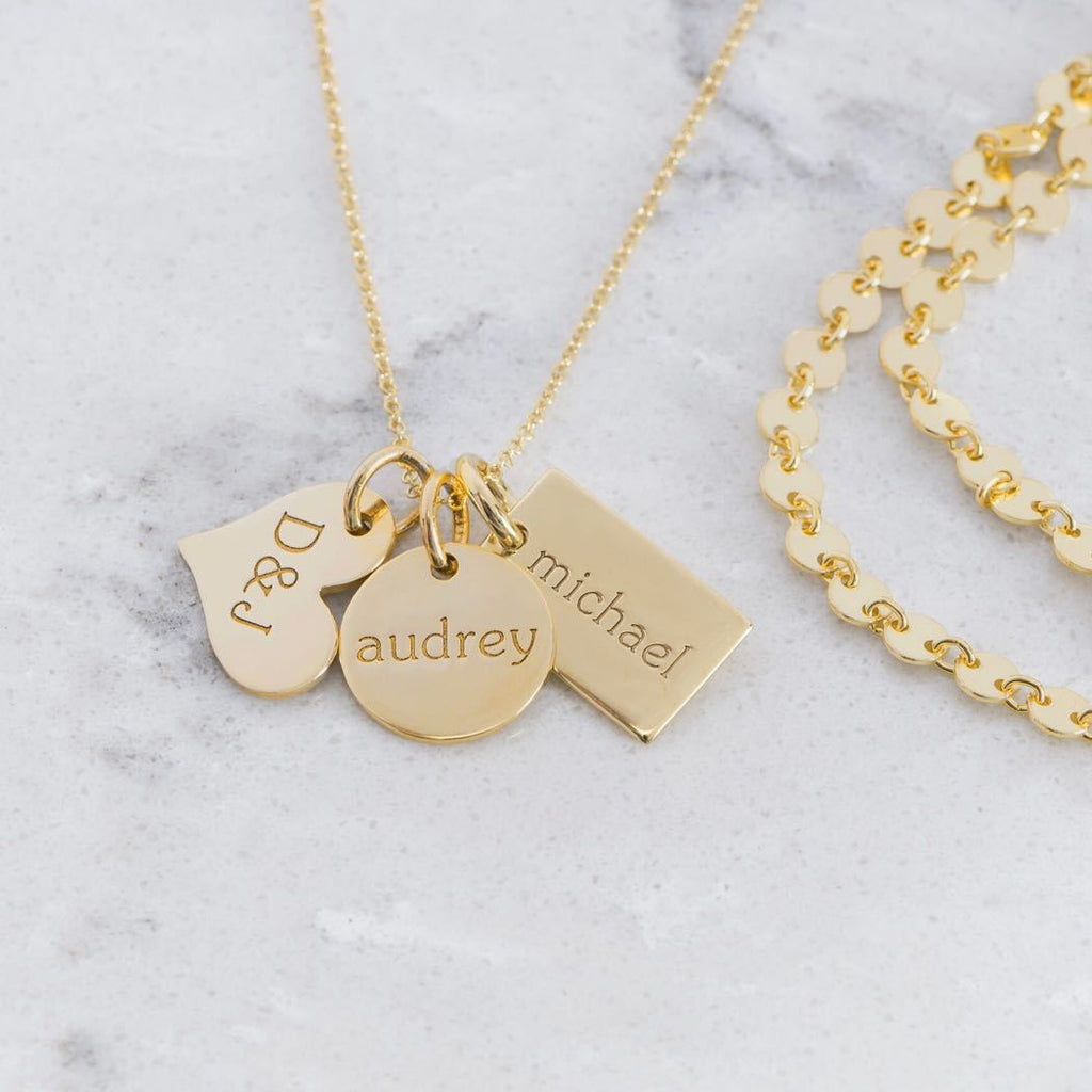 14k Gold Family Necklace