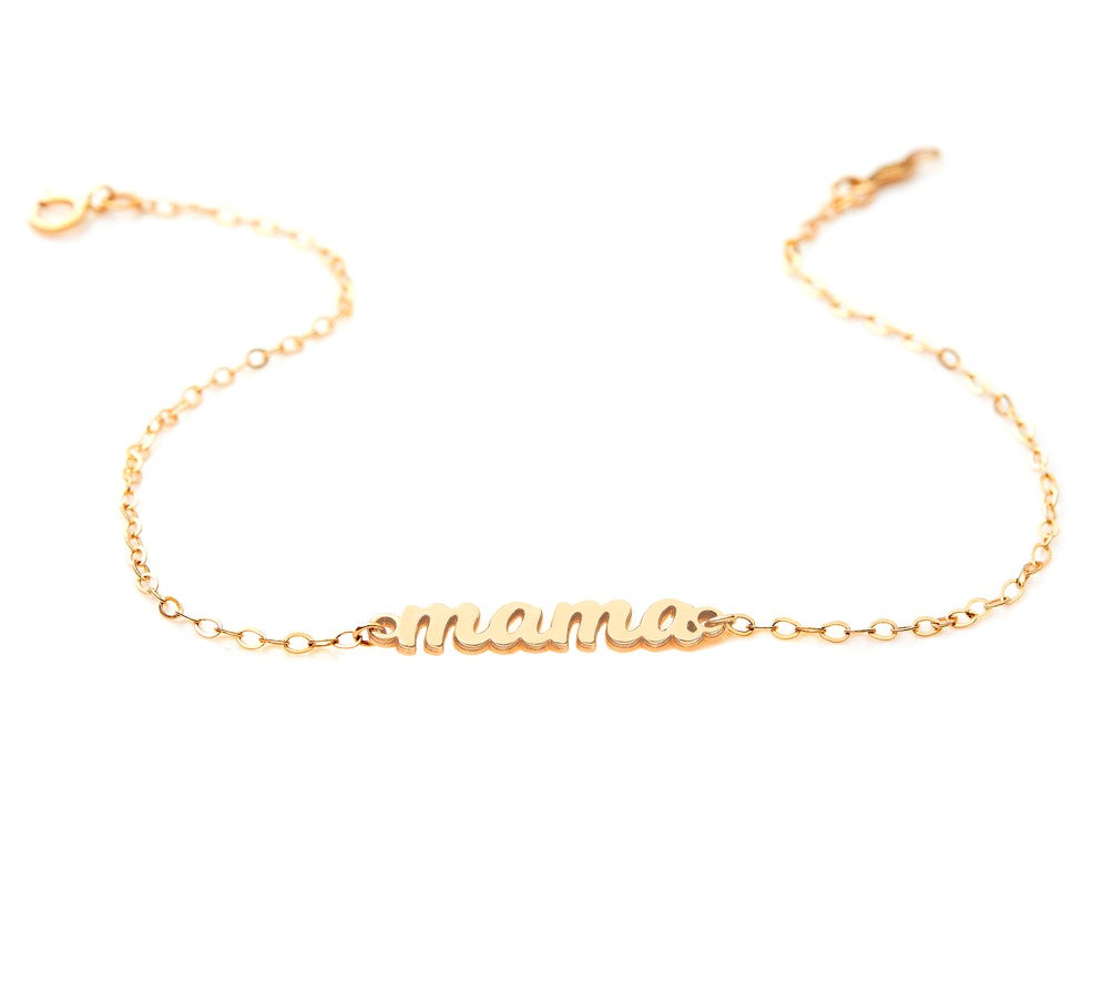 The Perfect Bundle with 14k Gold 'mama' Bracelet