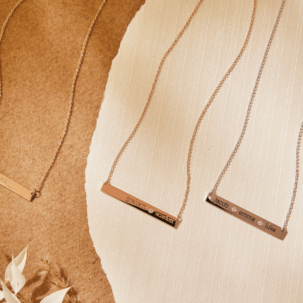 different metals 14k gold, vermeil and silver necklaces