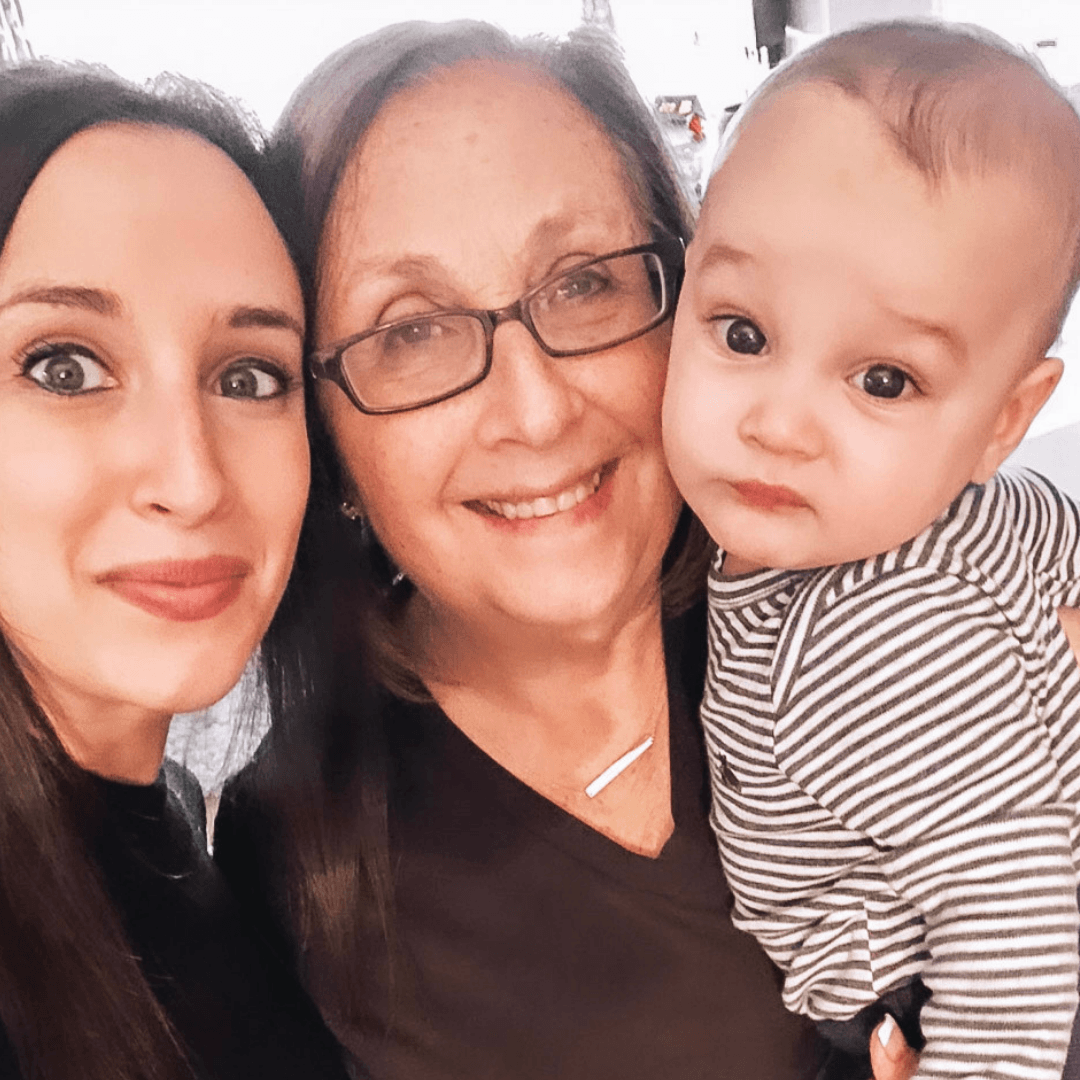 three generations blog post includes a photo of mom grandma and child for tint tgs