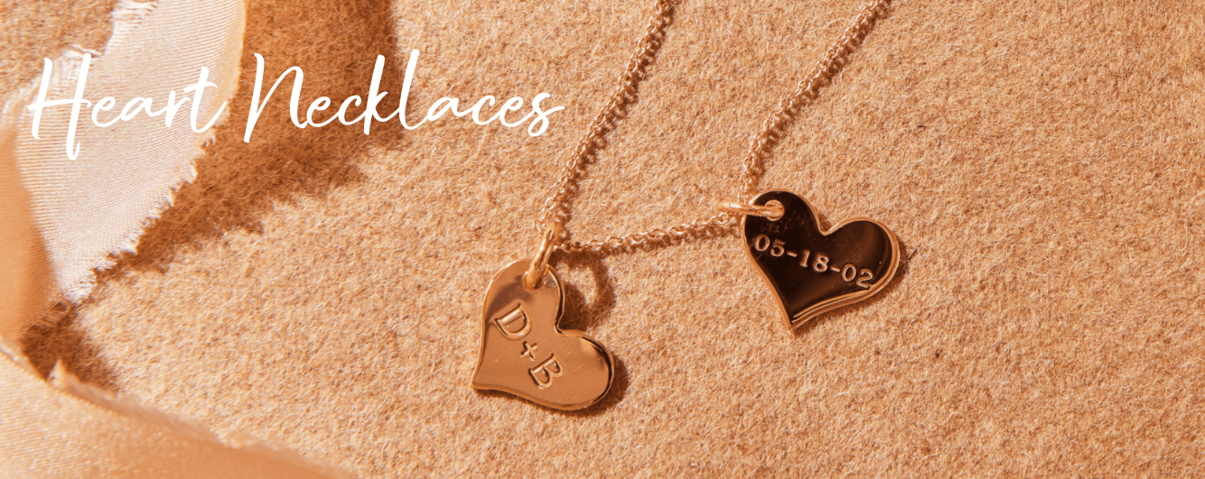 the ultimate symbol of love our heart necklaces can be engraved in the front and back. available in 14k gold, silver and vermeil.