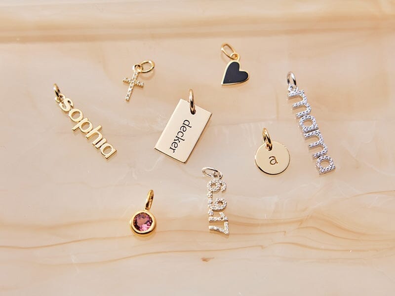 single tags and charms available from tiny tags