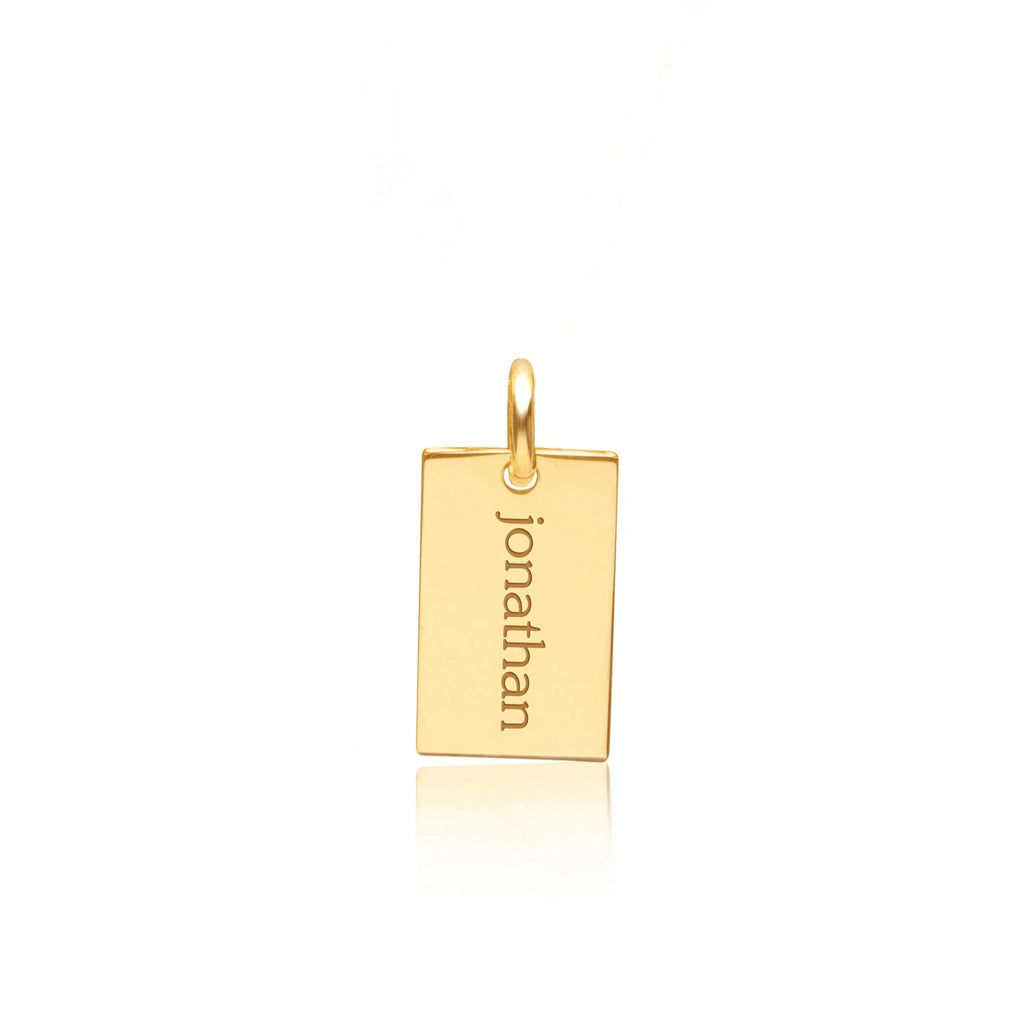 14k Gold Mini Dog Tag