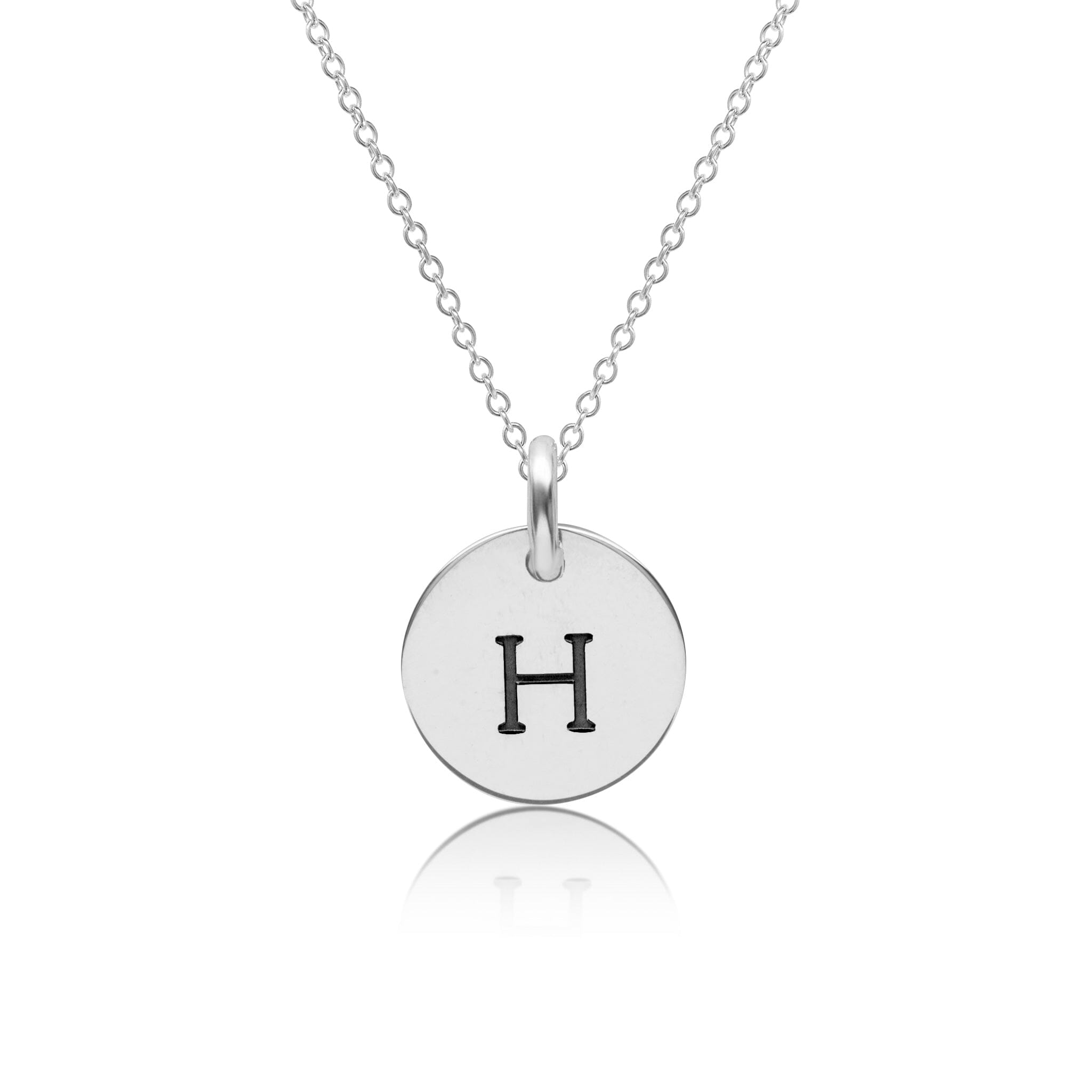 Initial Circle Tag Necklace
